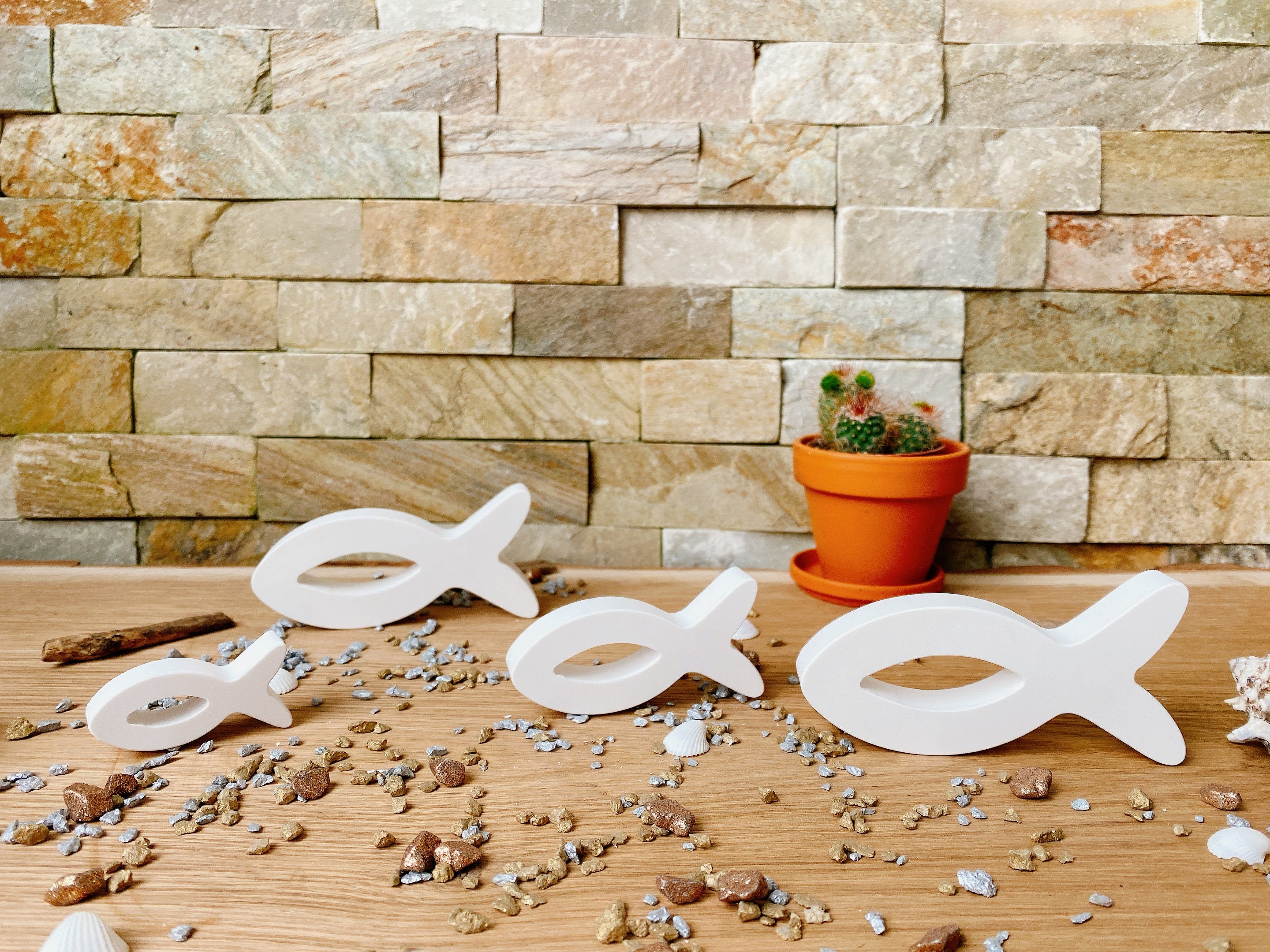 Silikon - Giessform - Fische offen - Konfirmation