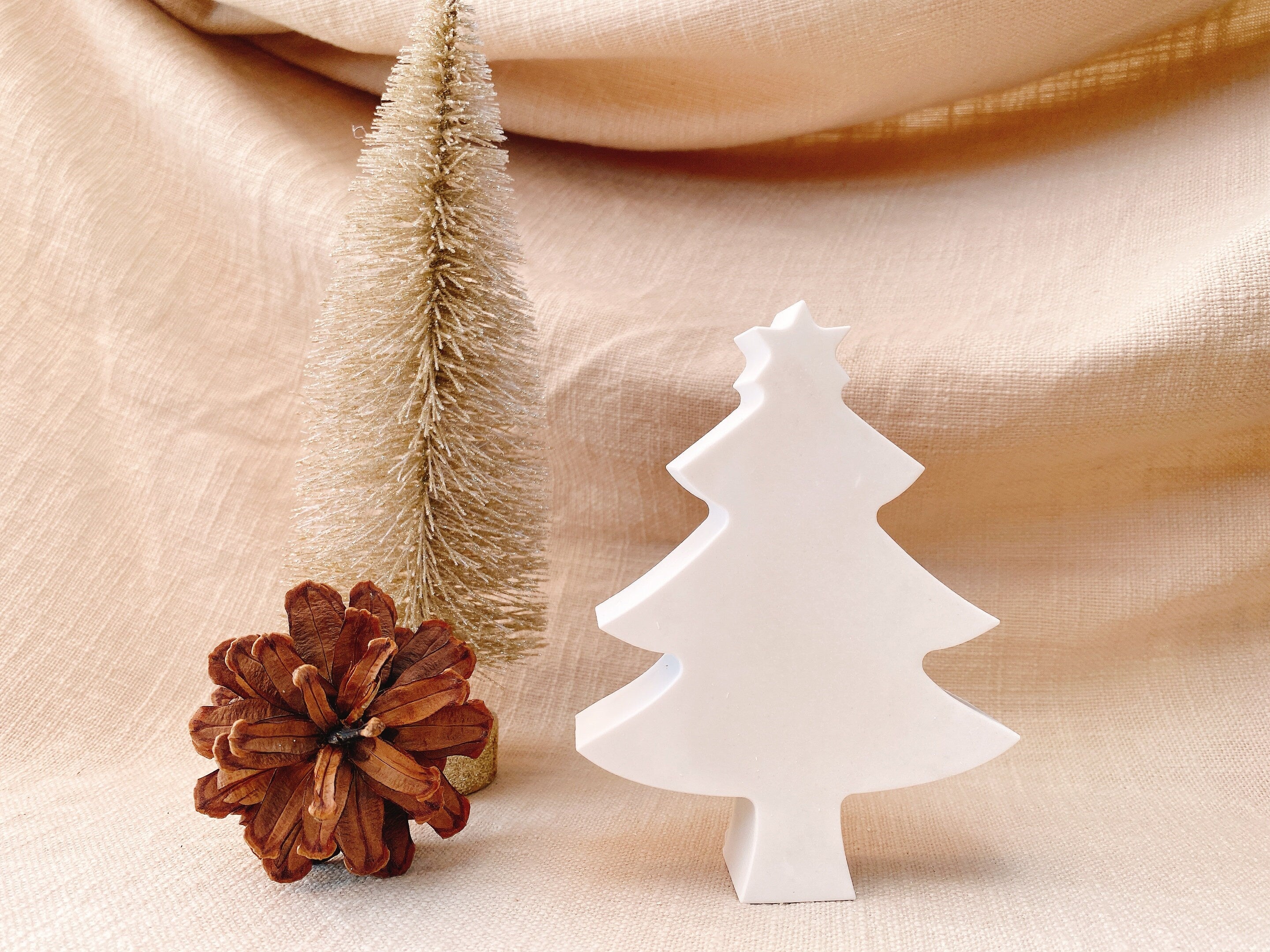 Silikongießform - Tannenbaum mit Stern -