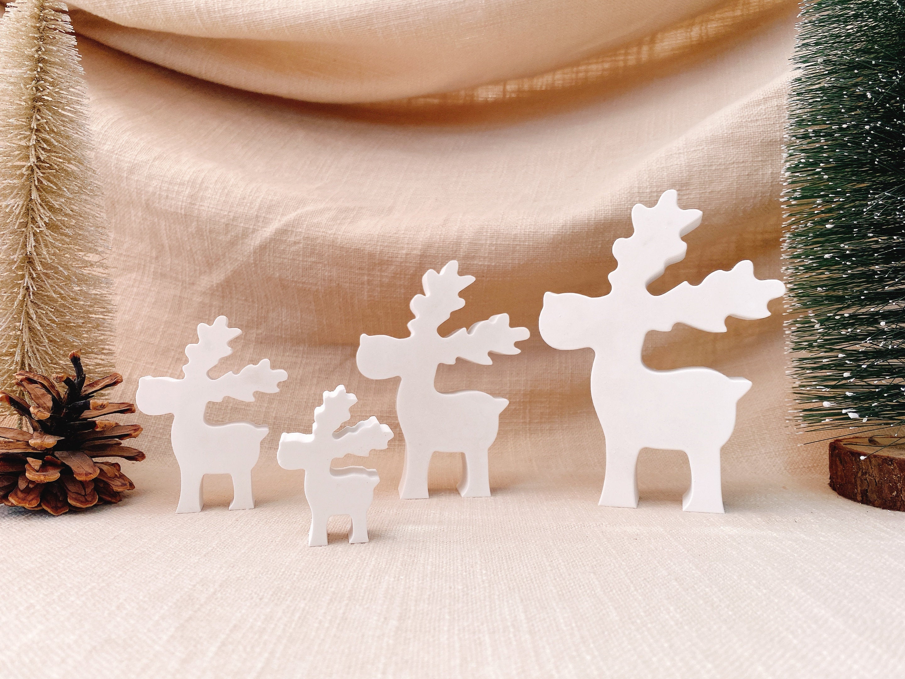 Silikon - Giessform - kleiner Elch  - Rentier - Weihnachten