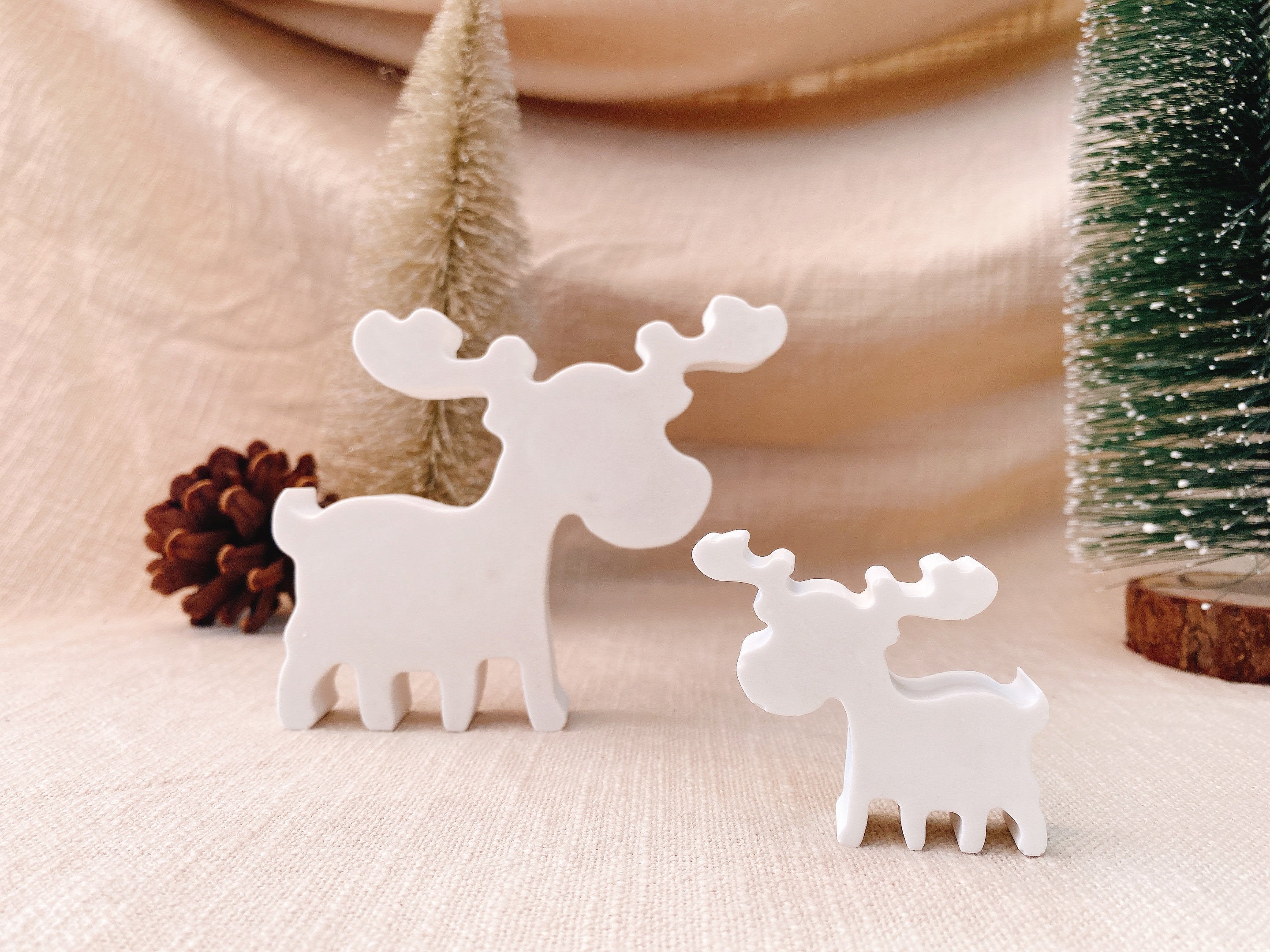 Silikon - Giessform - Elch  - Rentier - Weihnachten