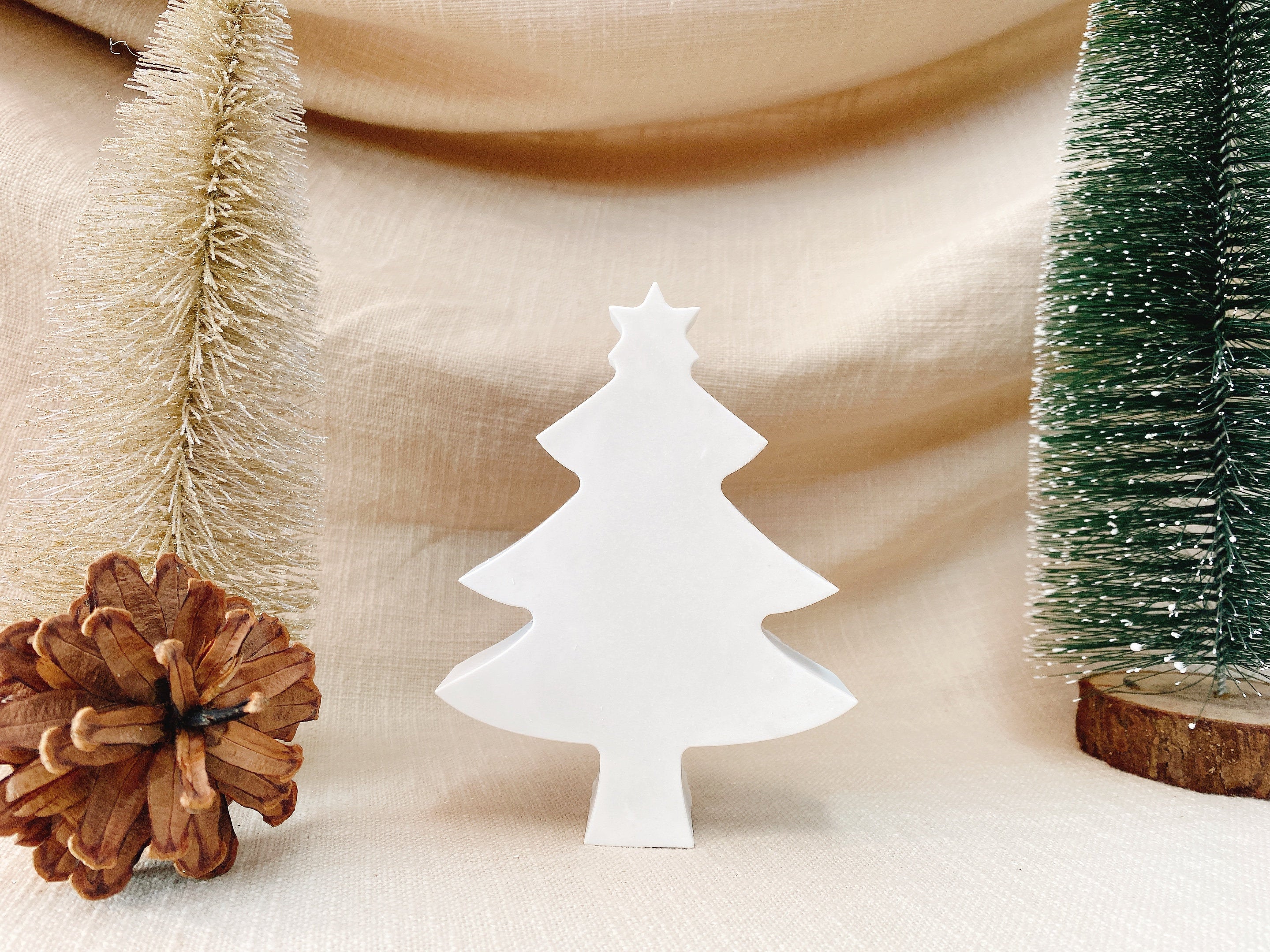 Silikongießform - Tannenbaum mit Stern -