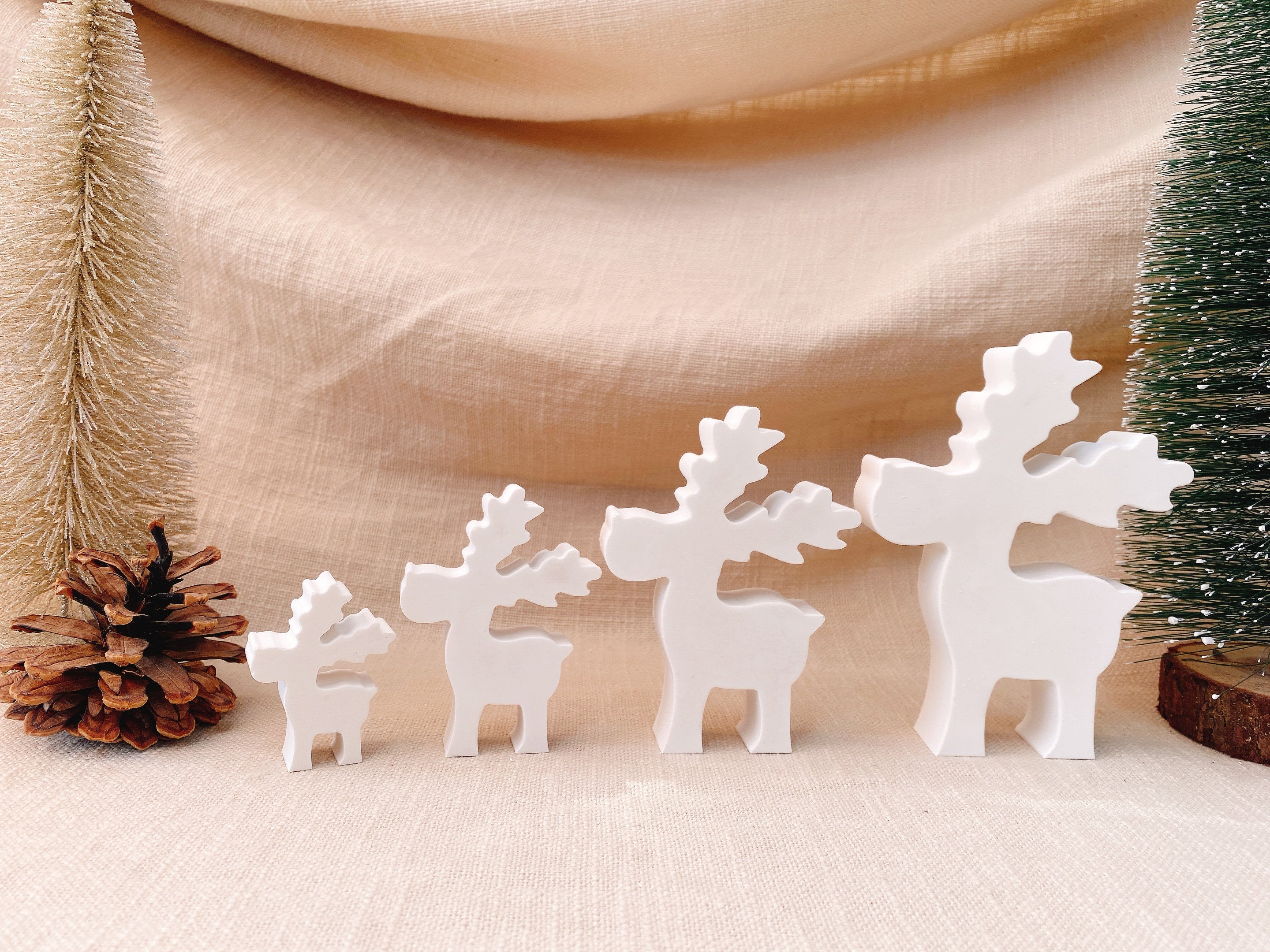 Silikon - Giessform - kleiner Elch  - Rentier - Weihnachten