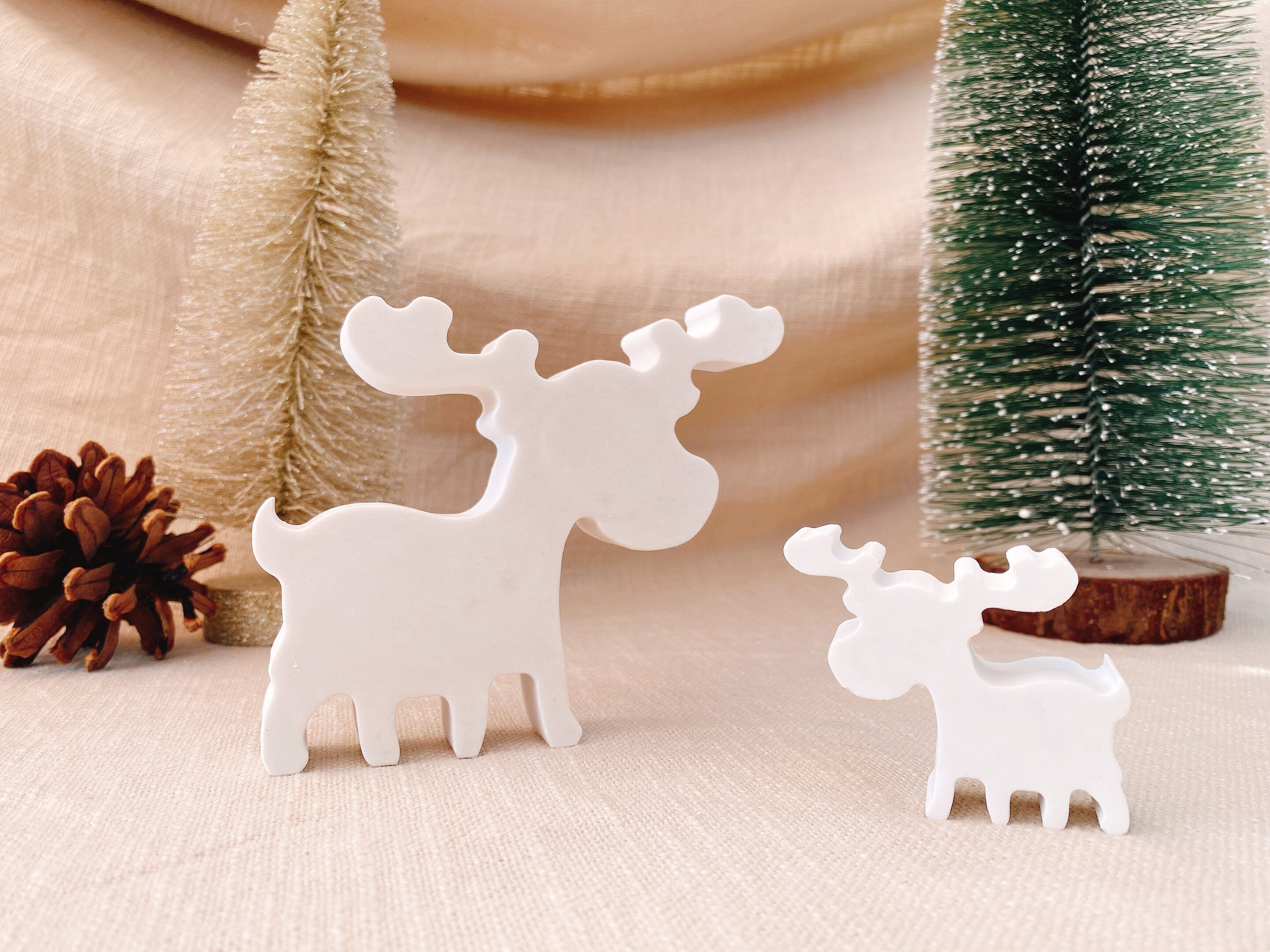 Silikon - Giessform - Elch  - Rentier - Weihnachten