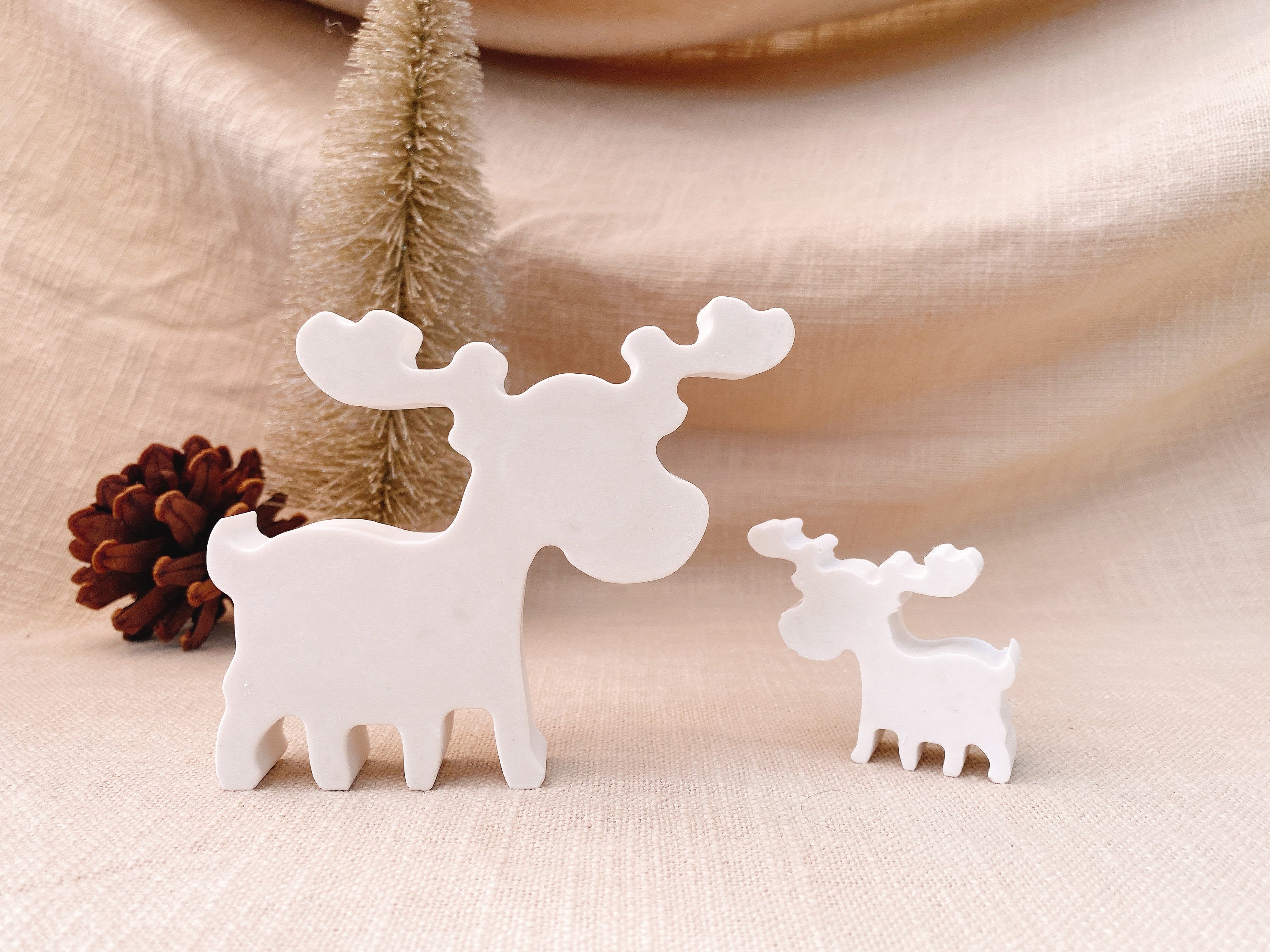 Silikon - Giessform - Elch  - Rentier - Weihnachten