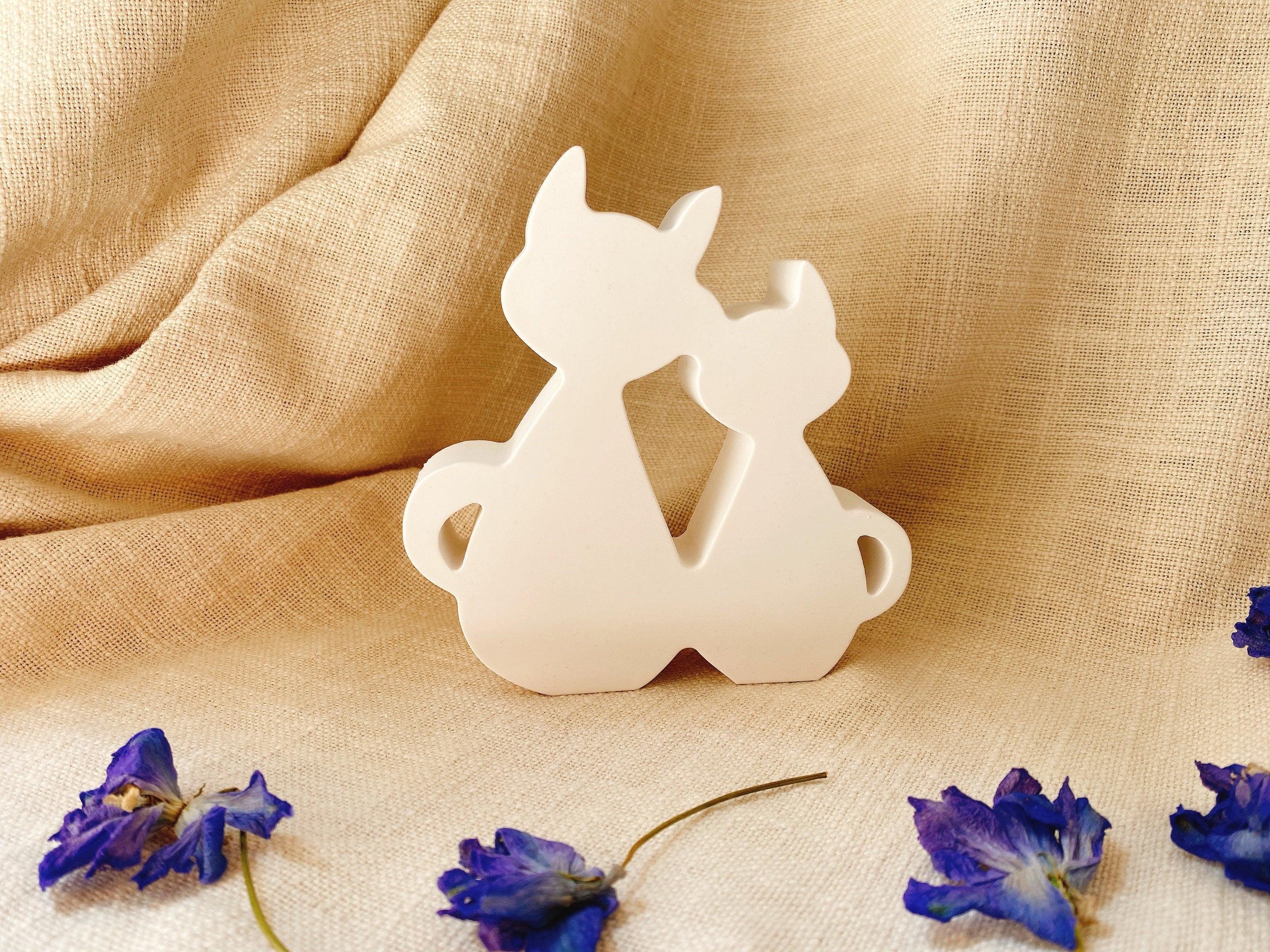 Silikon - Giessform - schmusende Katzen -