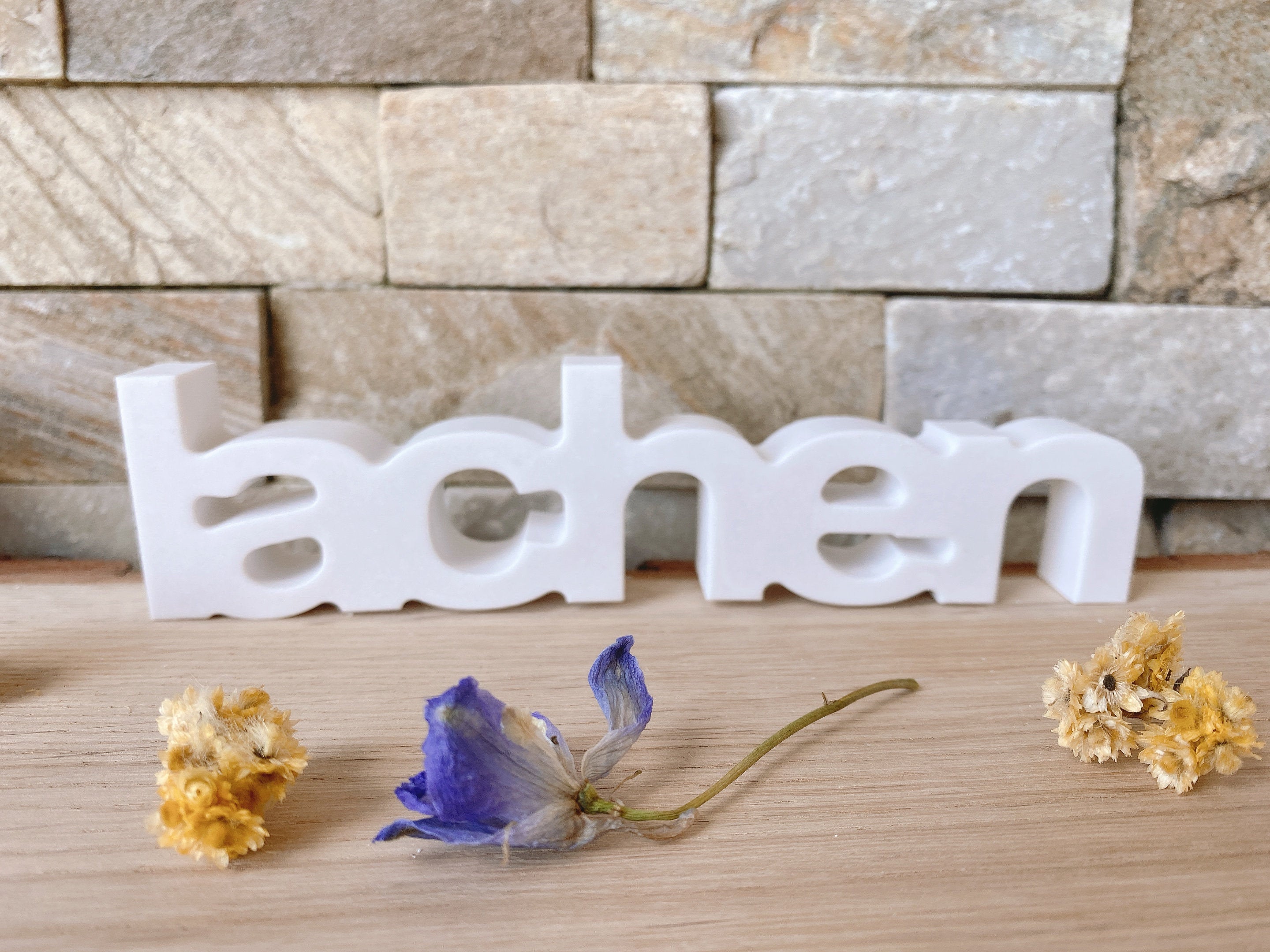 Silikon - Giessform - Lachen Schriftzug-