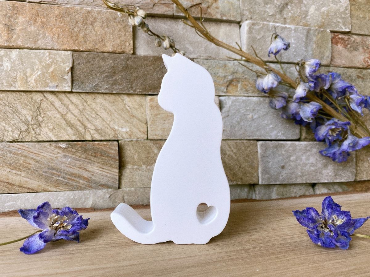 Silikon Giessform Katze mit Herz – Tiere – Ansicht 2