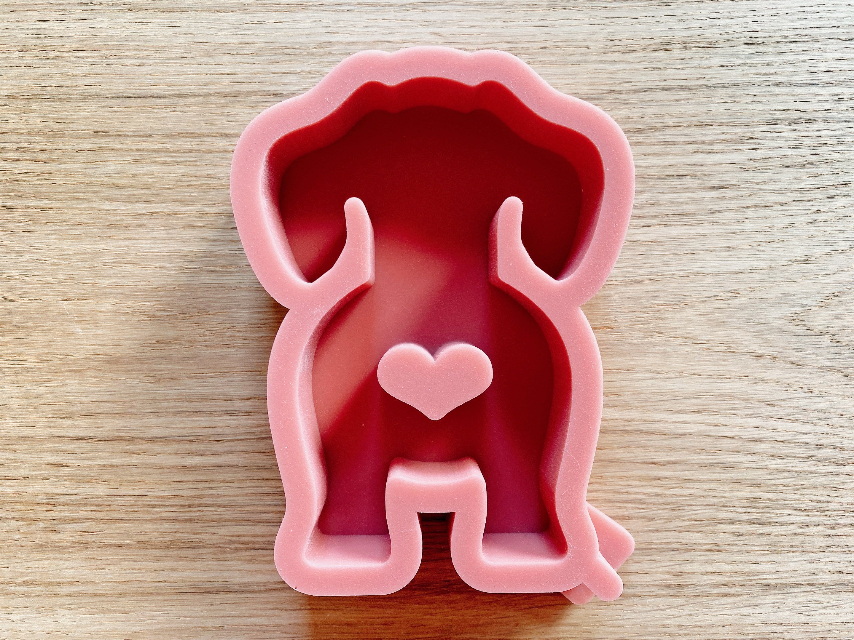 Silikon - Giessform - Hund mit Herz-