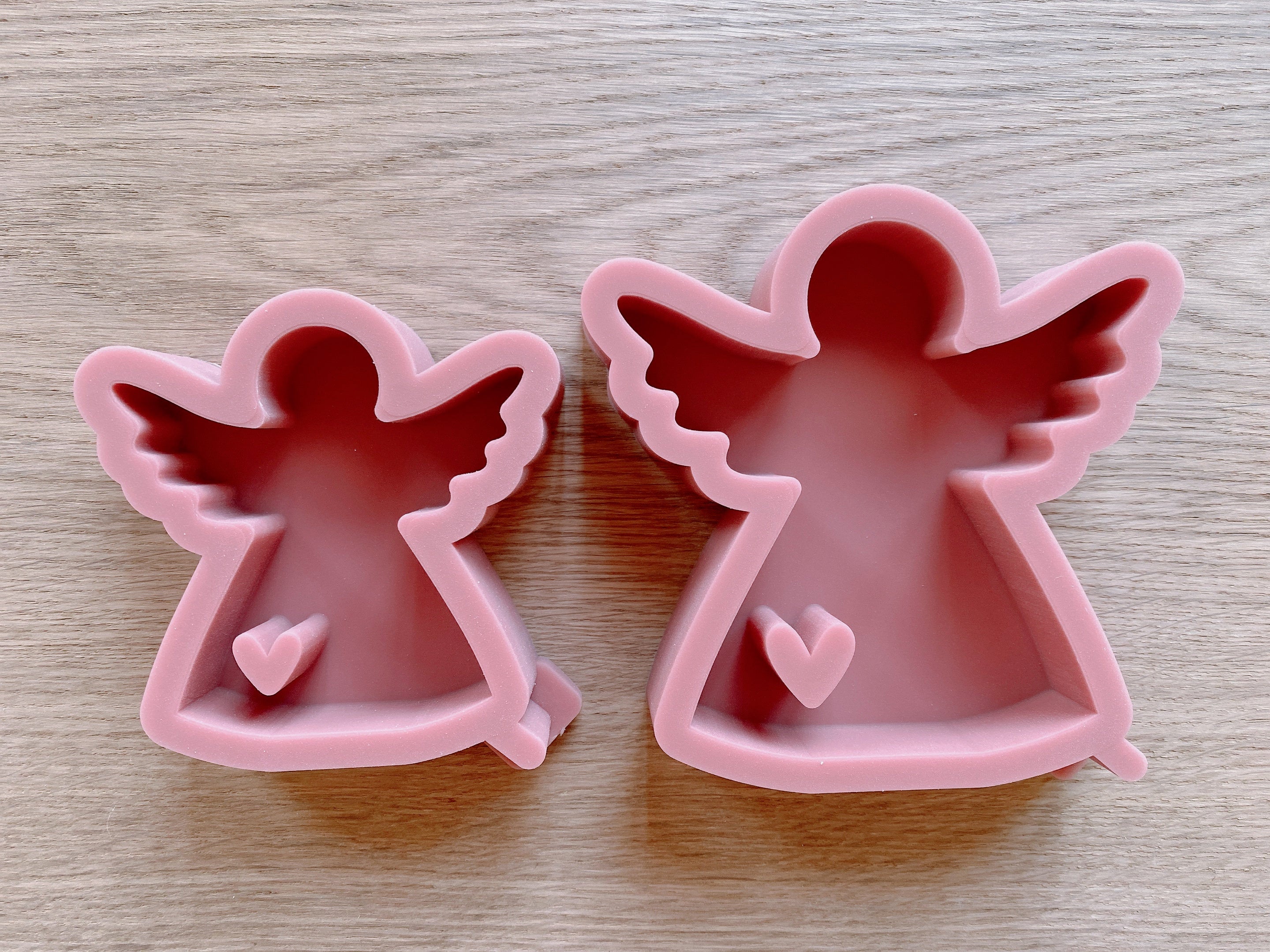 Silikon - Giessform - niedlicher Engel mit Herz -