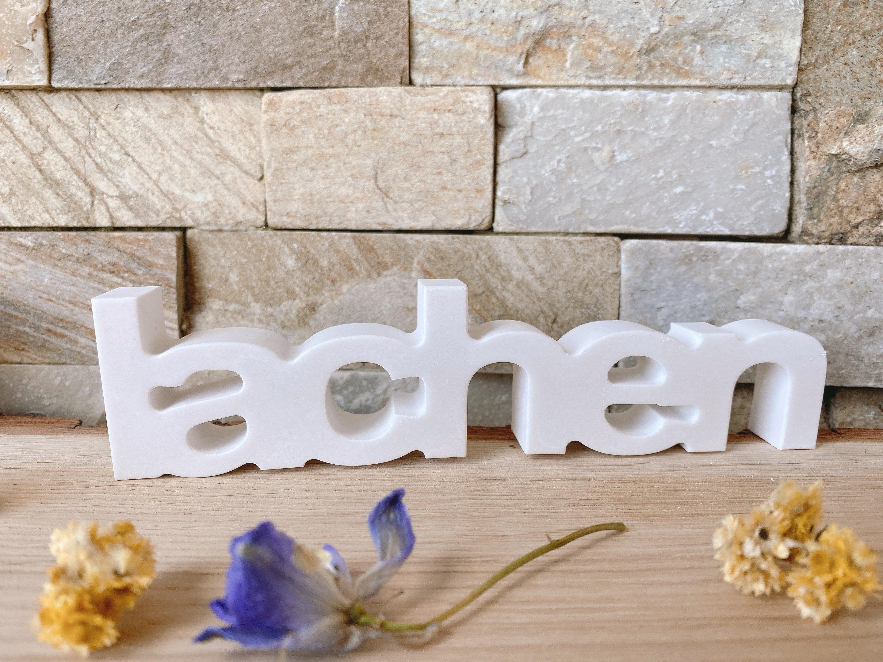 Silikon - Giessform - Lachen Schriftzug-