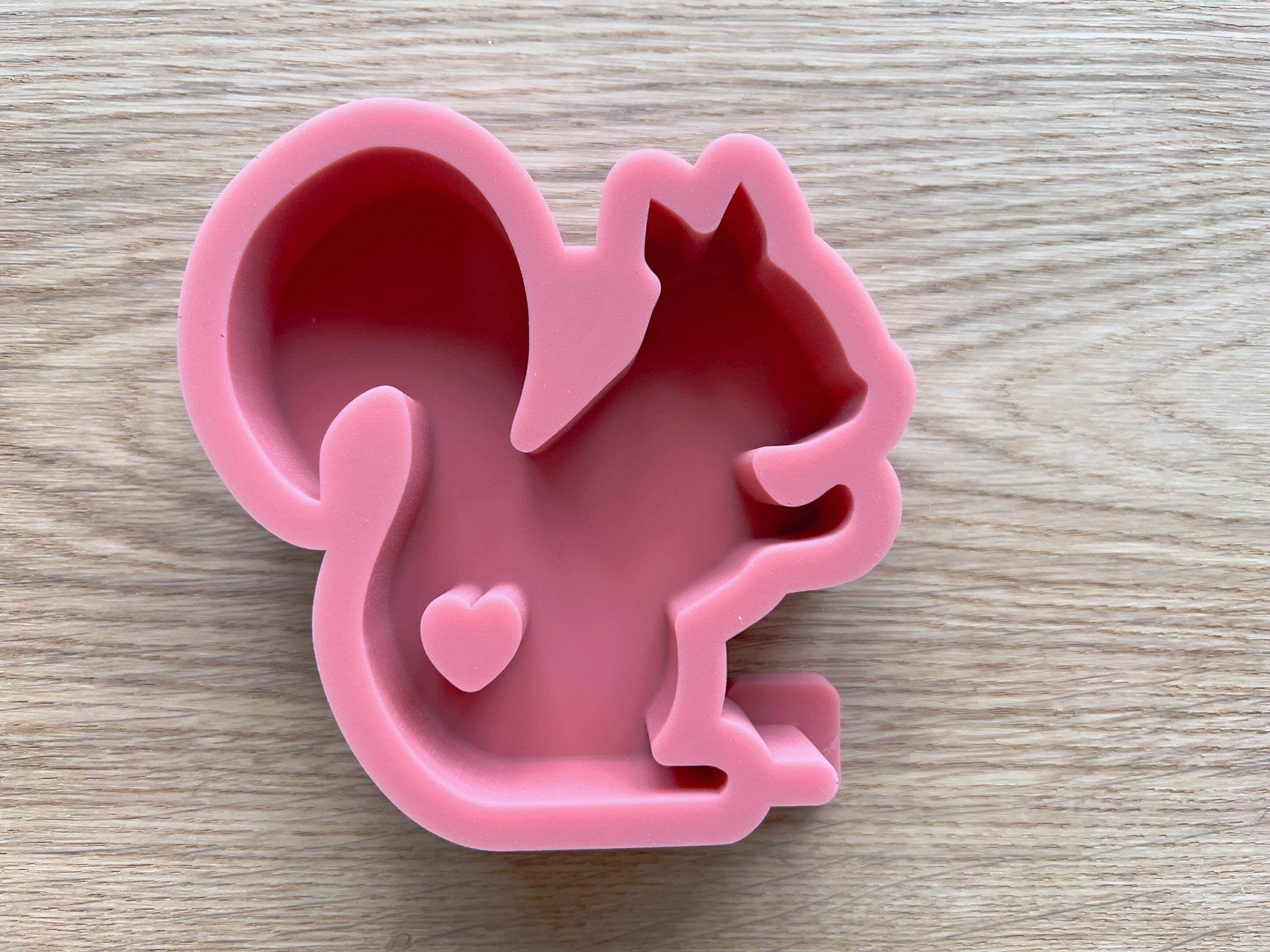 Silikon - Giessform - Eichhörnchen mit Herz -