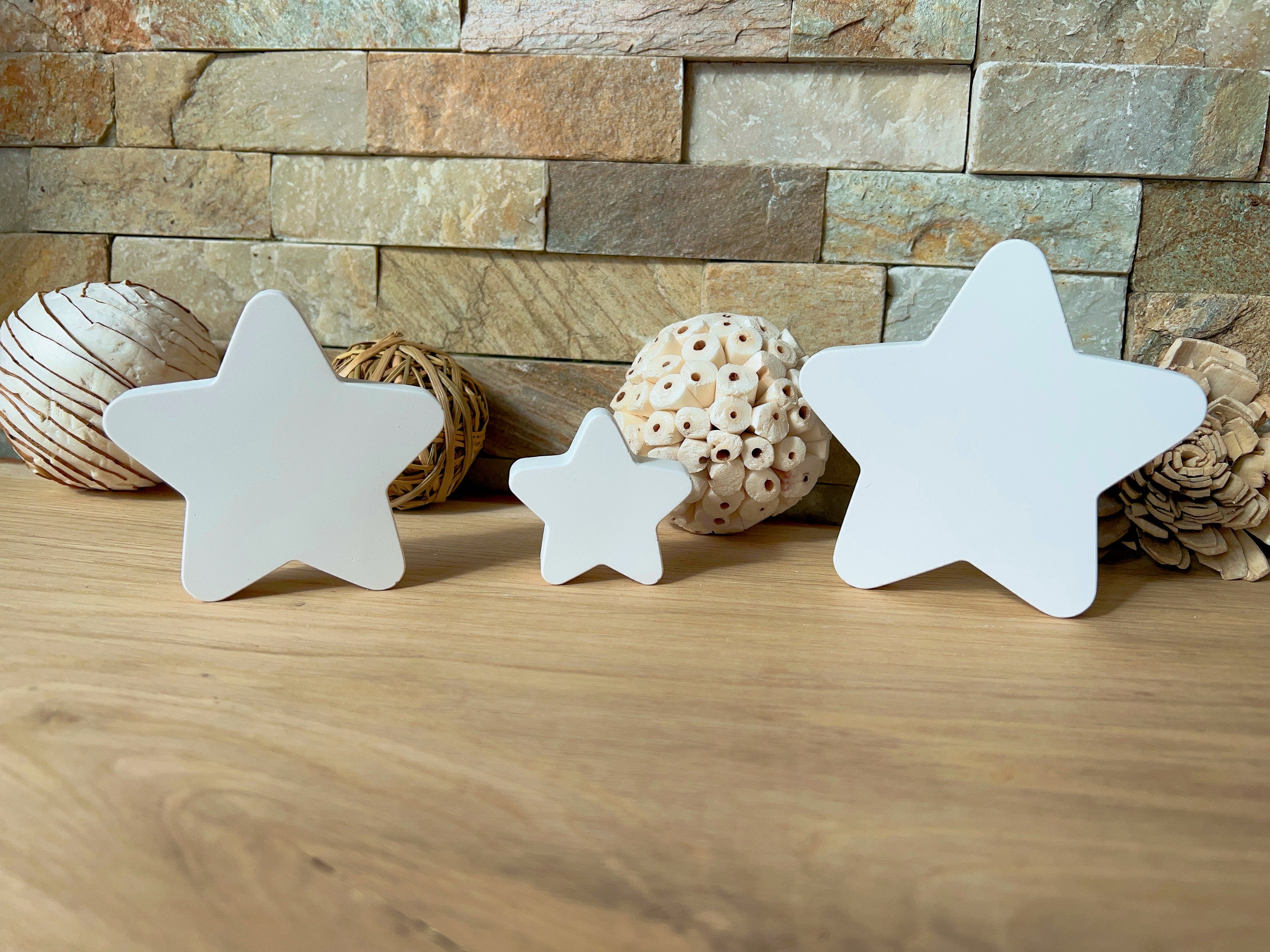 Silikon - Gießform - Stern - Sterne - Weihnachtssterne abgerundet -