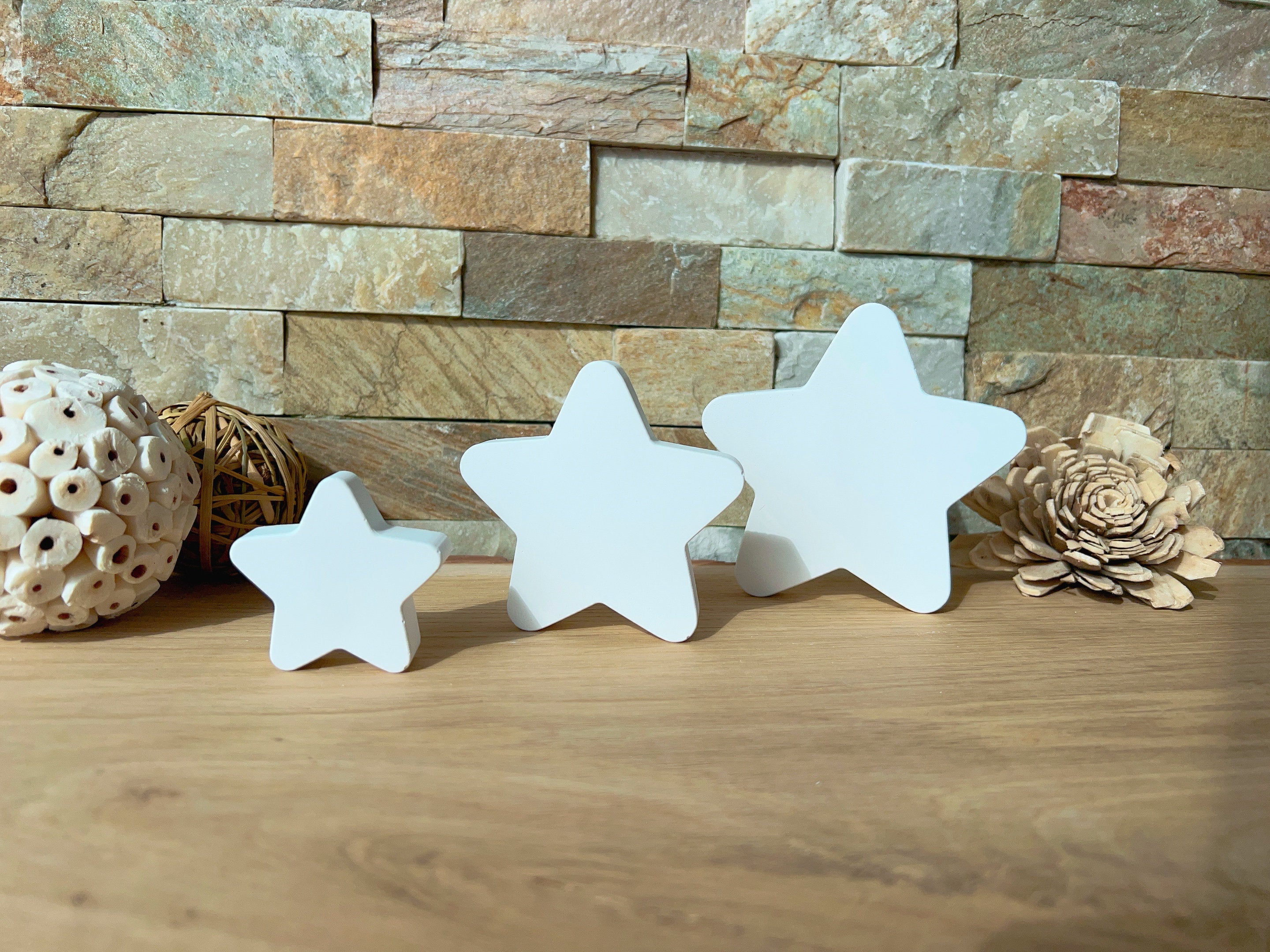 Silikon - Gießform - Stern - Sterne - Weihnachtssterne abgerundet -