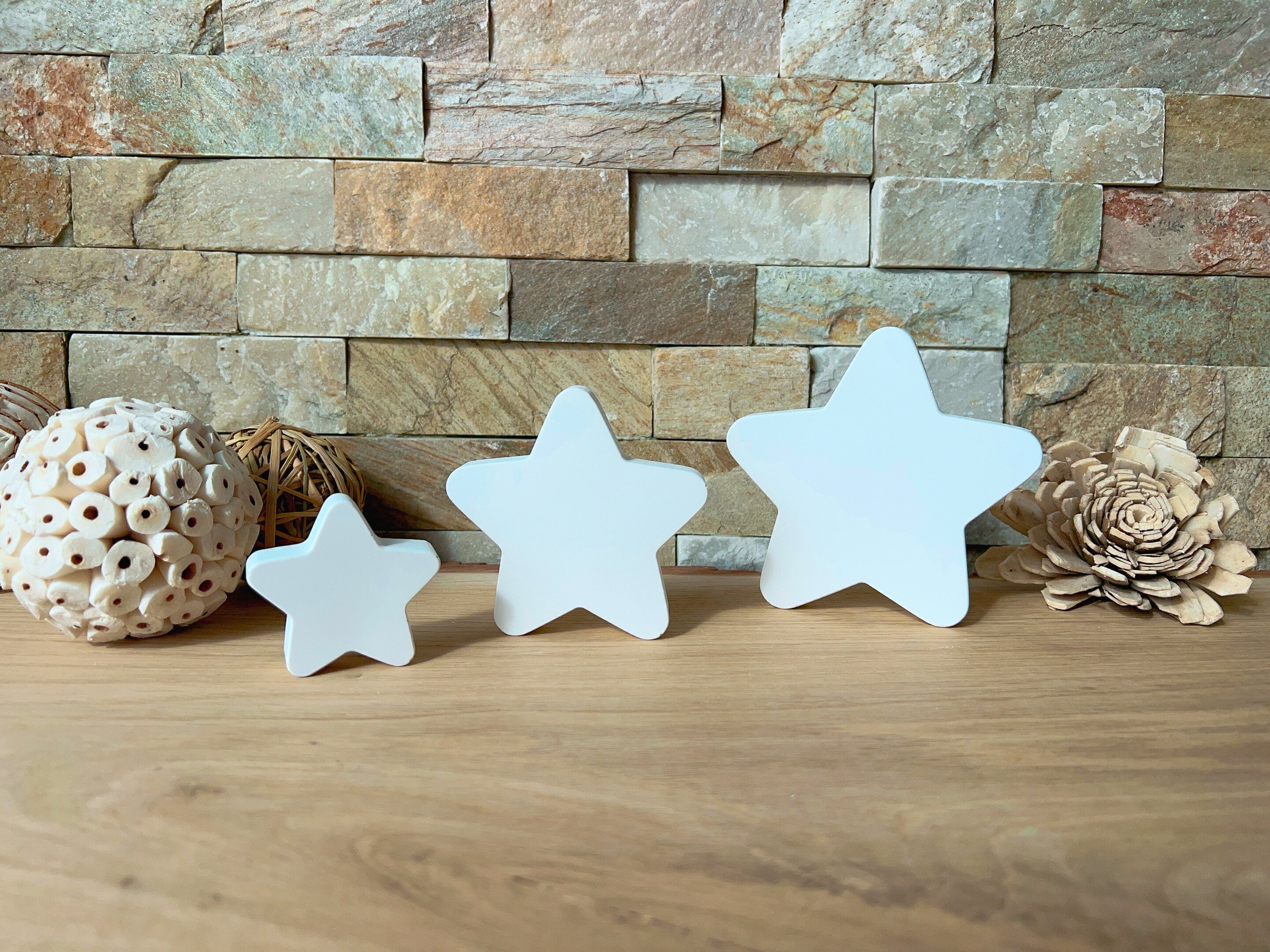 Silikon - Gießform - Stern - Sterne - Weihnachtssterne abgerundet -