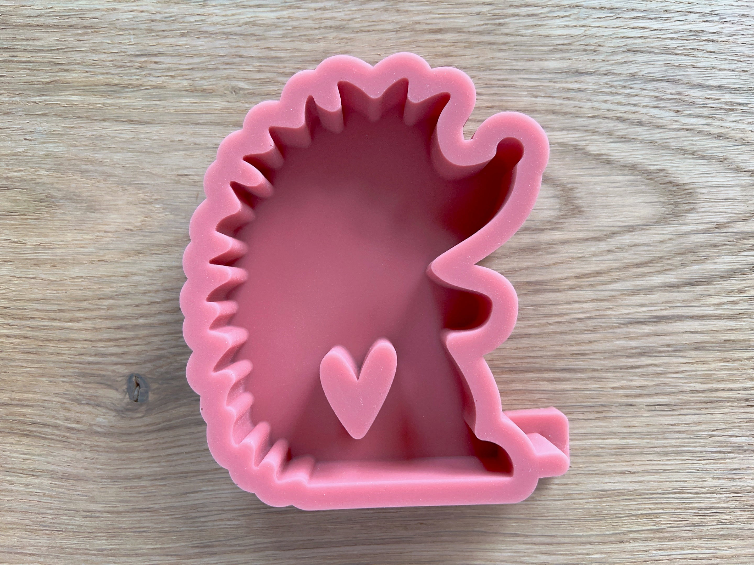 Silikon - Giessform - Igel stehend mit Herz -