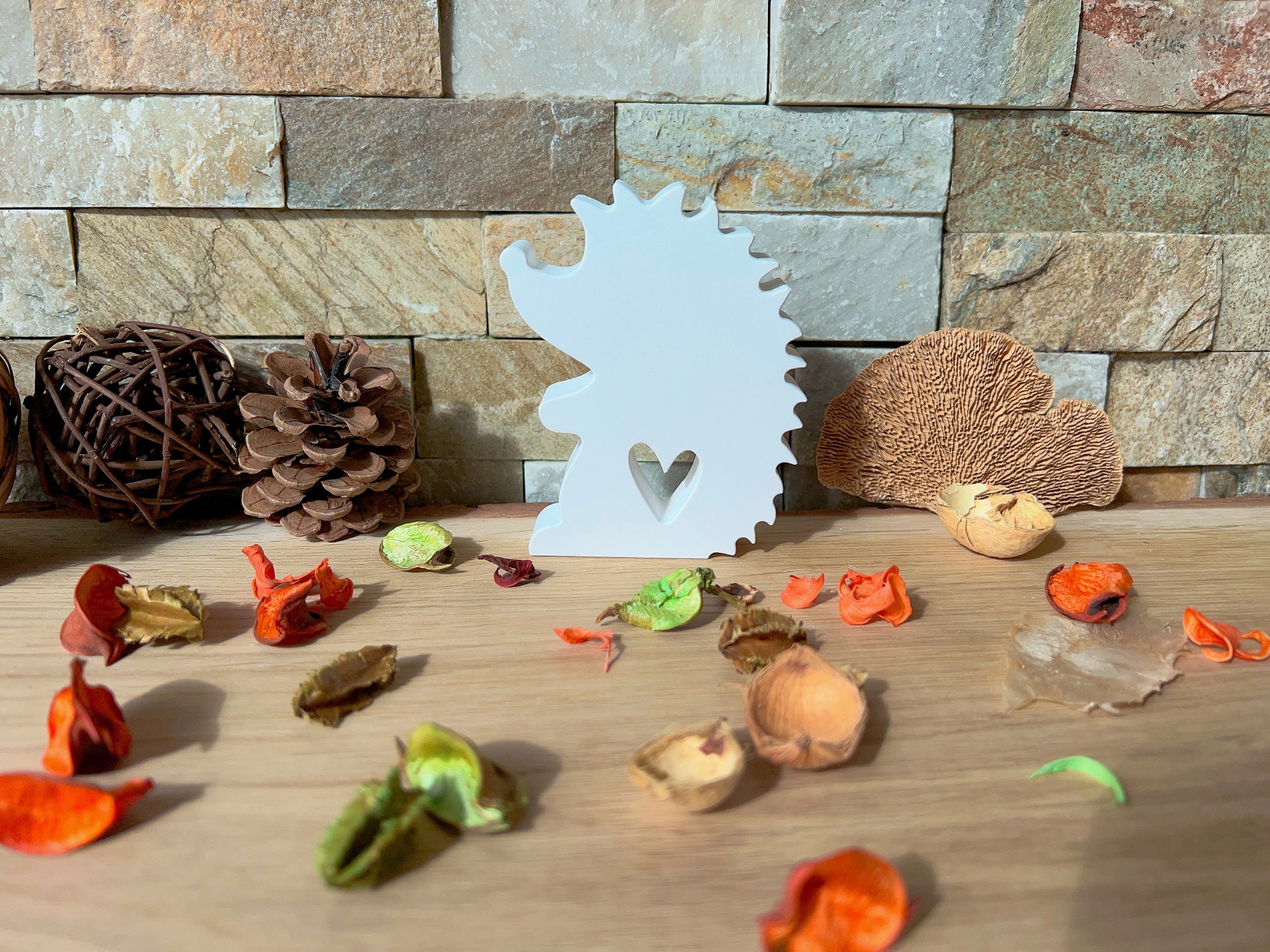 Silikon - Giessform - Igel stehend mit Herz -