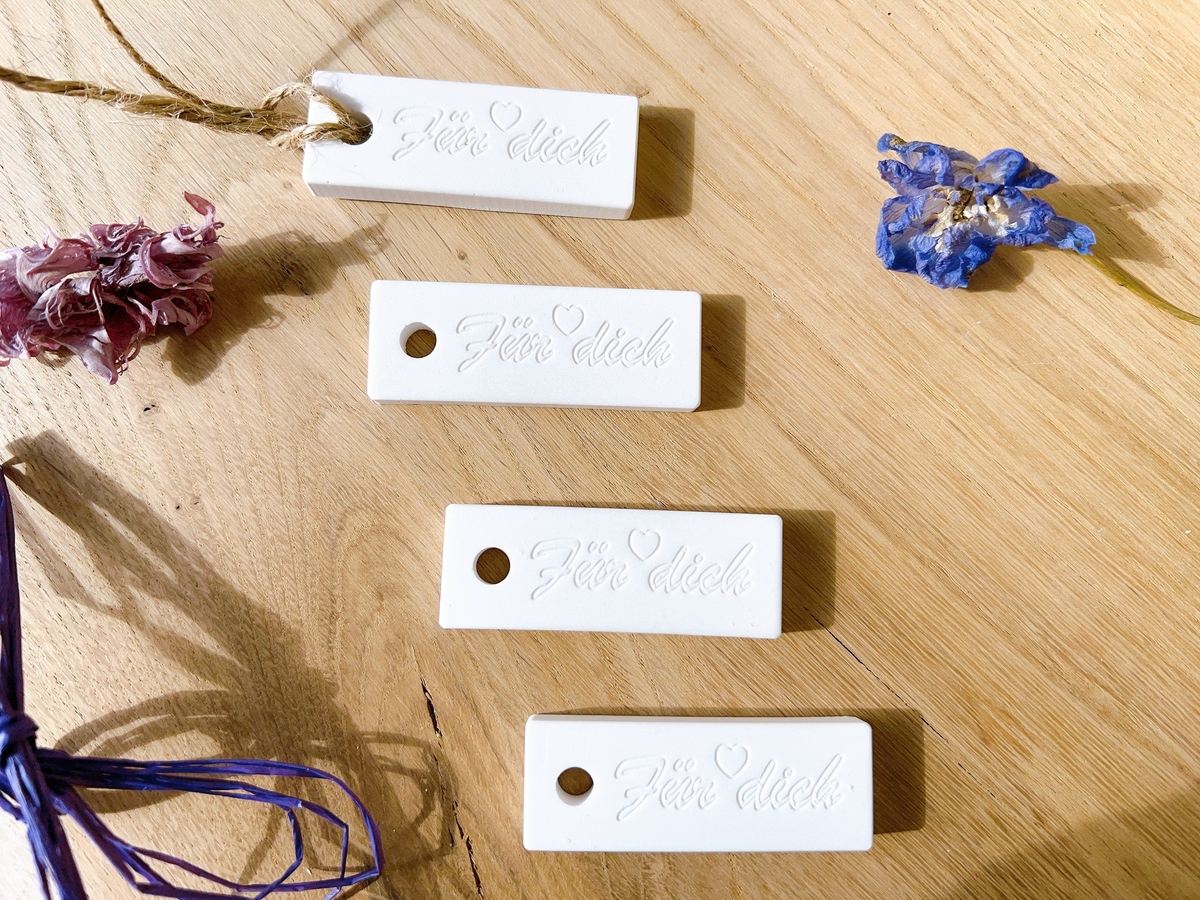 Silikon Gießform Verkaufsanhänger Anhänger Personalisiert Für dich 4er Set – Schrift – Ansicht 5