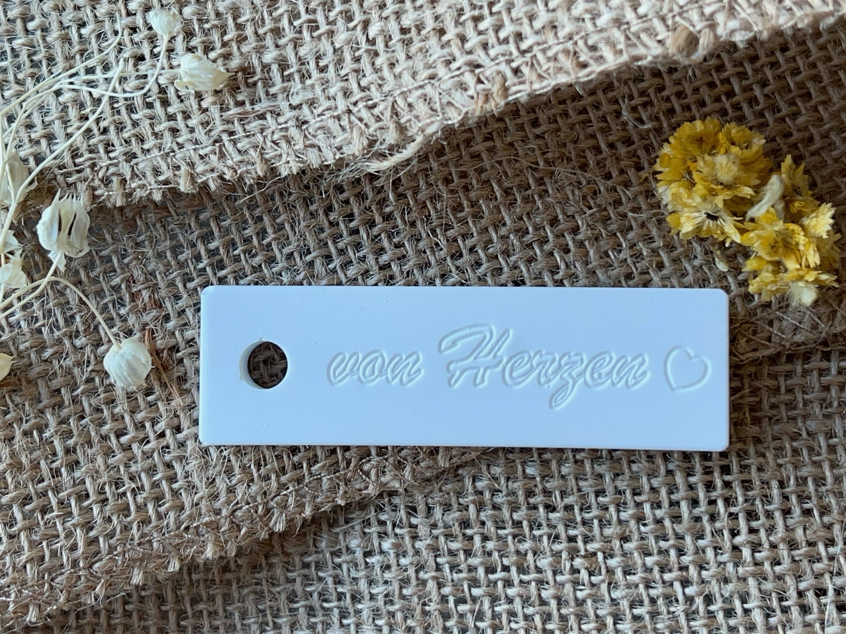 Silikon - Gießform - Verkaufsanhänger - Anhänger - Personalisiert - von Herzen - 4er Set