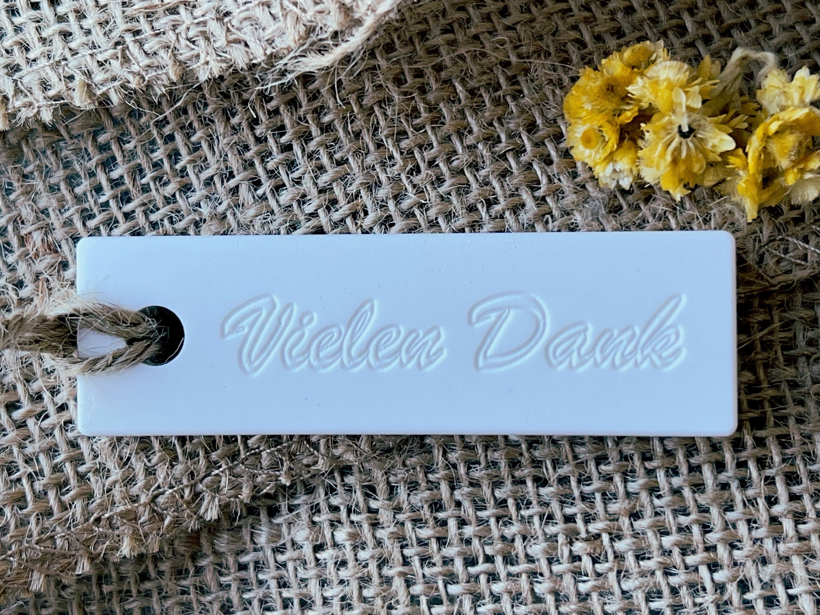 Silikon - Gießform - Verkaufsanhänger - Anhänger - Personalisiert - Vielen Dank - 4er Set