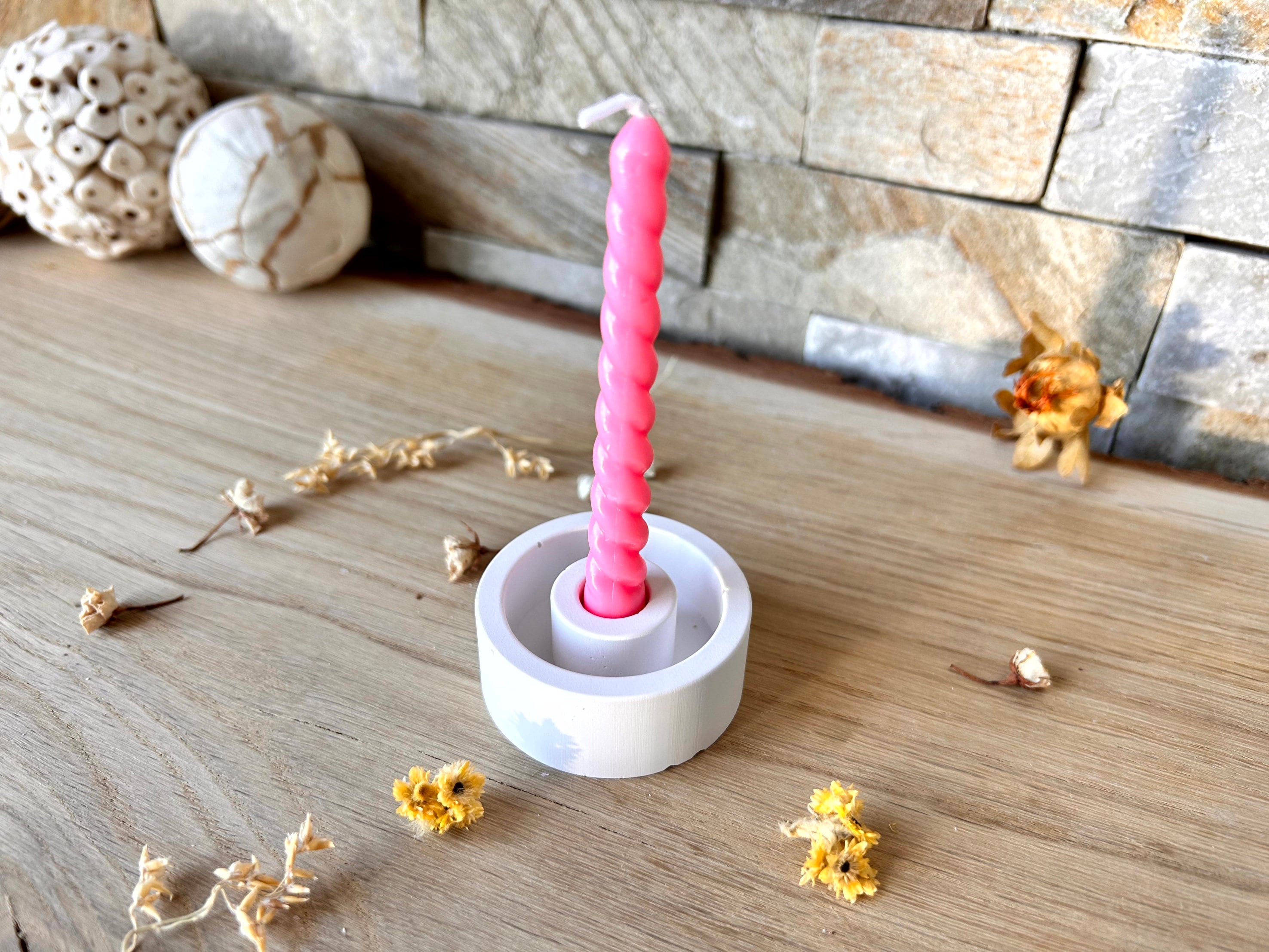 Silikon - Gießform - Stabkerzenteller für Baumstabkerzen  - Geburtstagskerze -