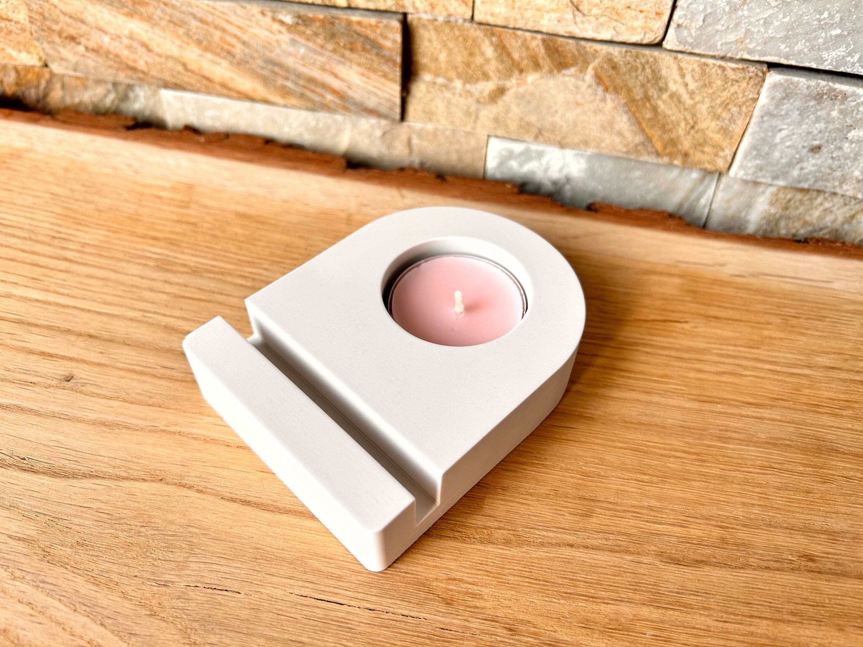 Silikon - Gießform - Teelichthalter mit Einschiebeöffnung - Grundform -