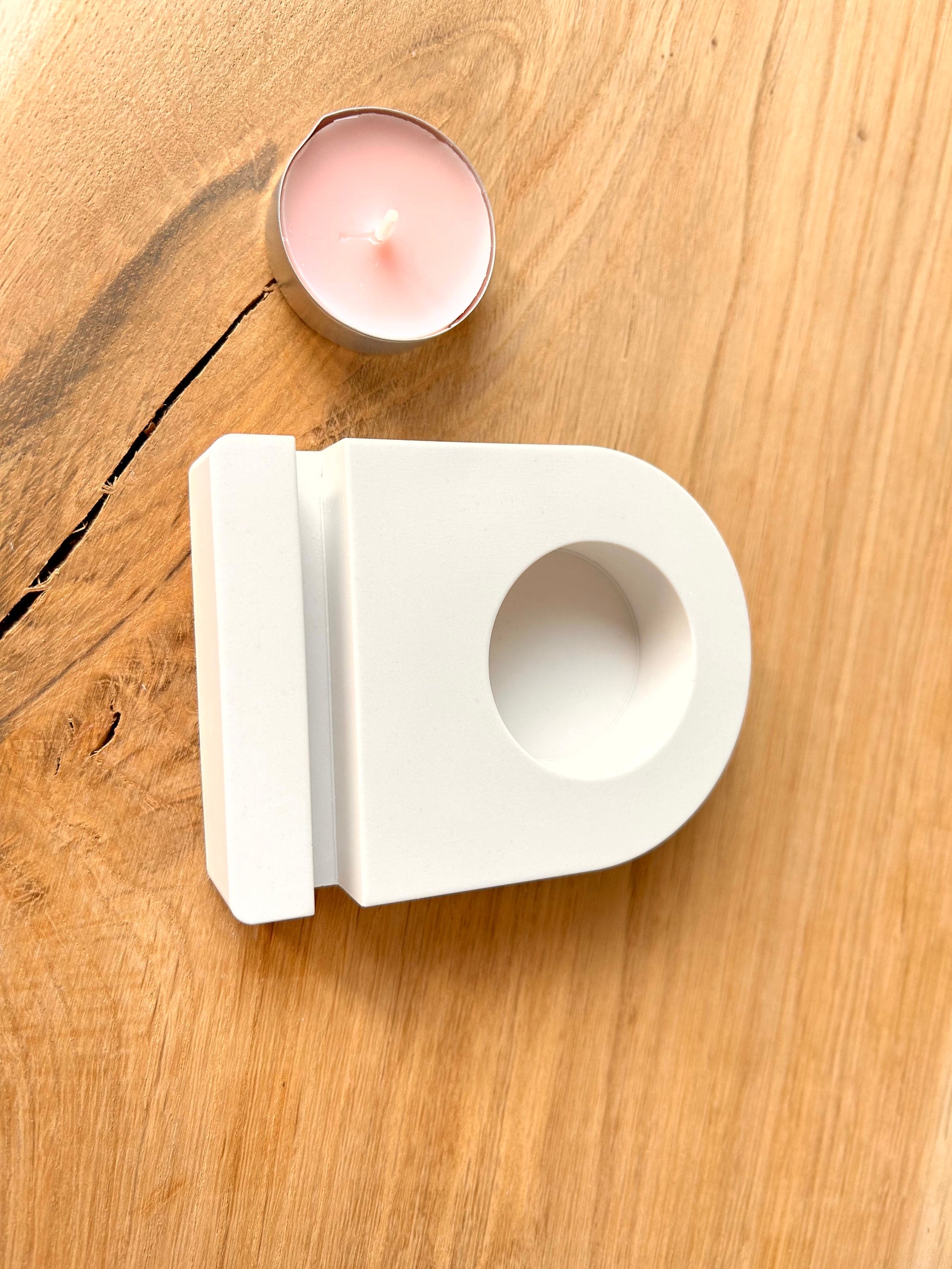 Silikon - Gießform - Teelichthalter mit Einschiebeöffnung - Grundform -