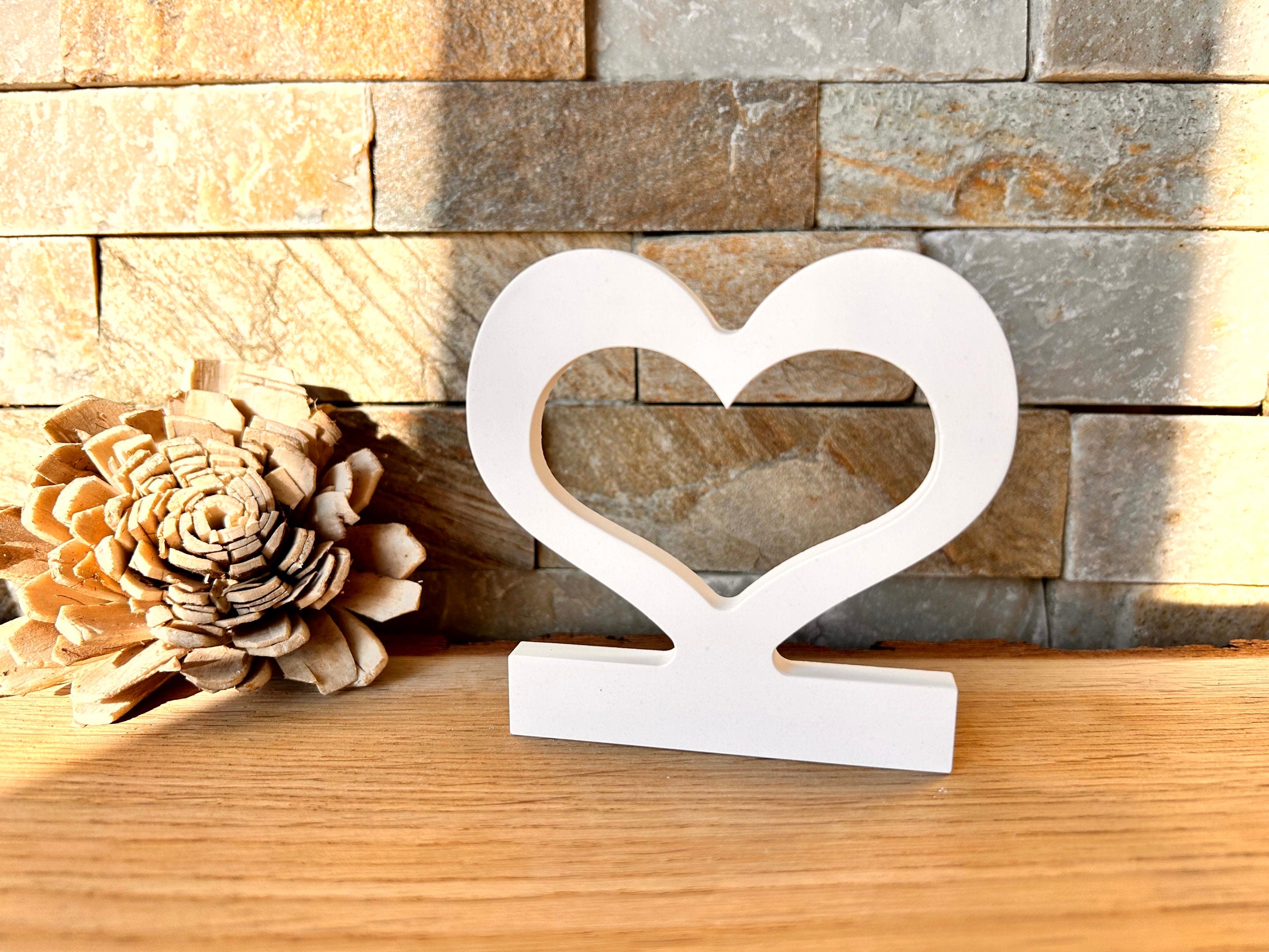 Silikon - Gießform - offenes Herz Einschieber für unseren Teelichthalter -