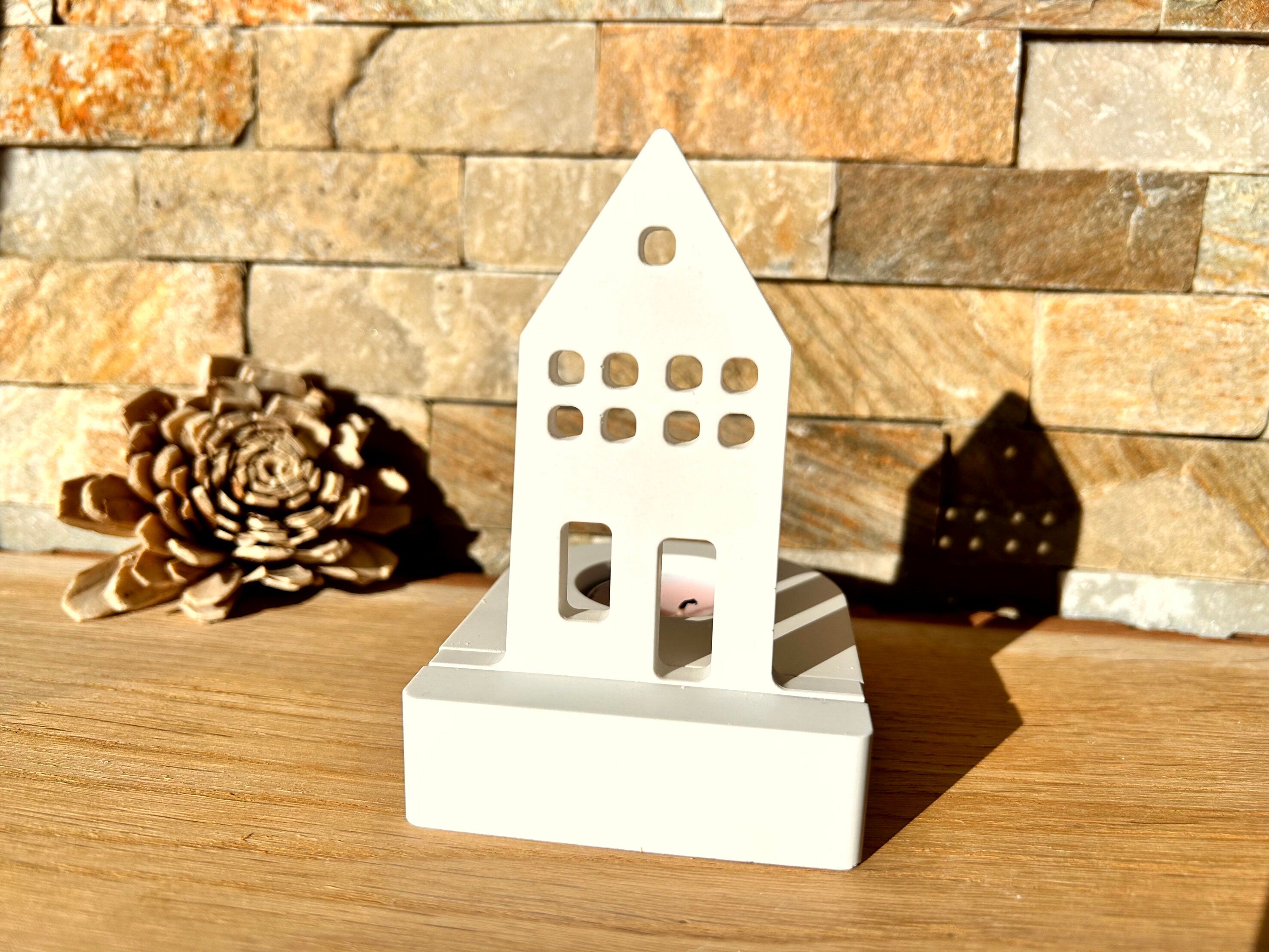 Silikon - Gießform - Lichthaus Einschieber für unseren Teelichthalter  -