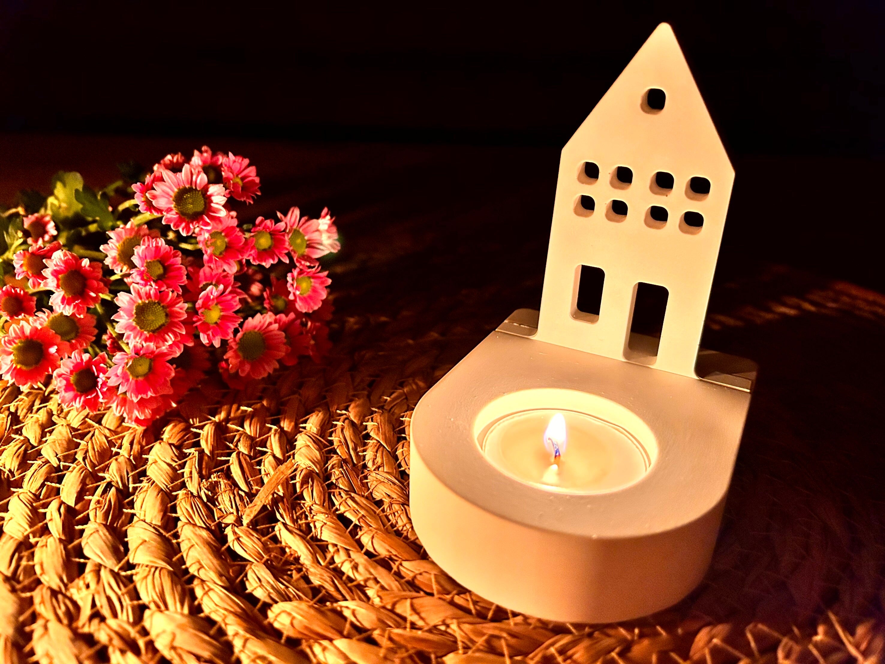 Silikon - Gießform - Lichthaus Einschieber für unseren Teelichthalter  -