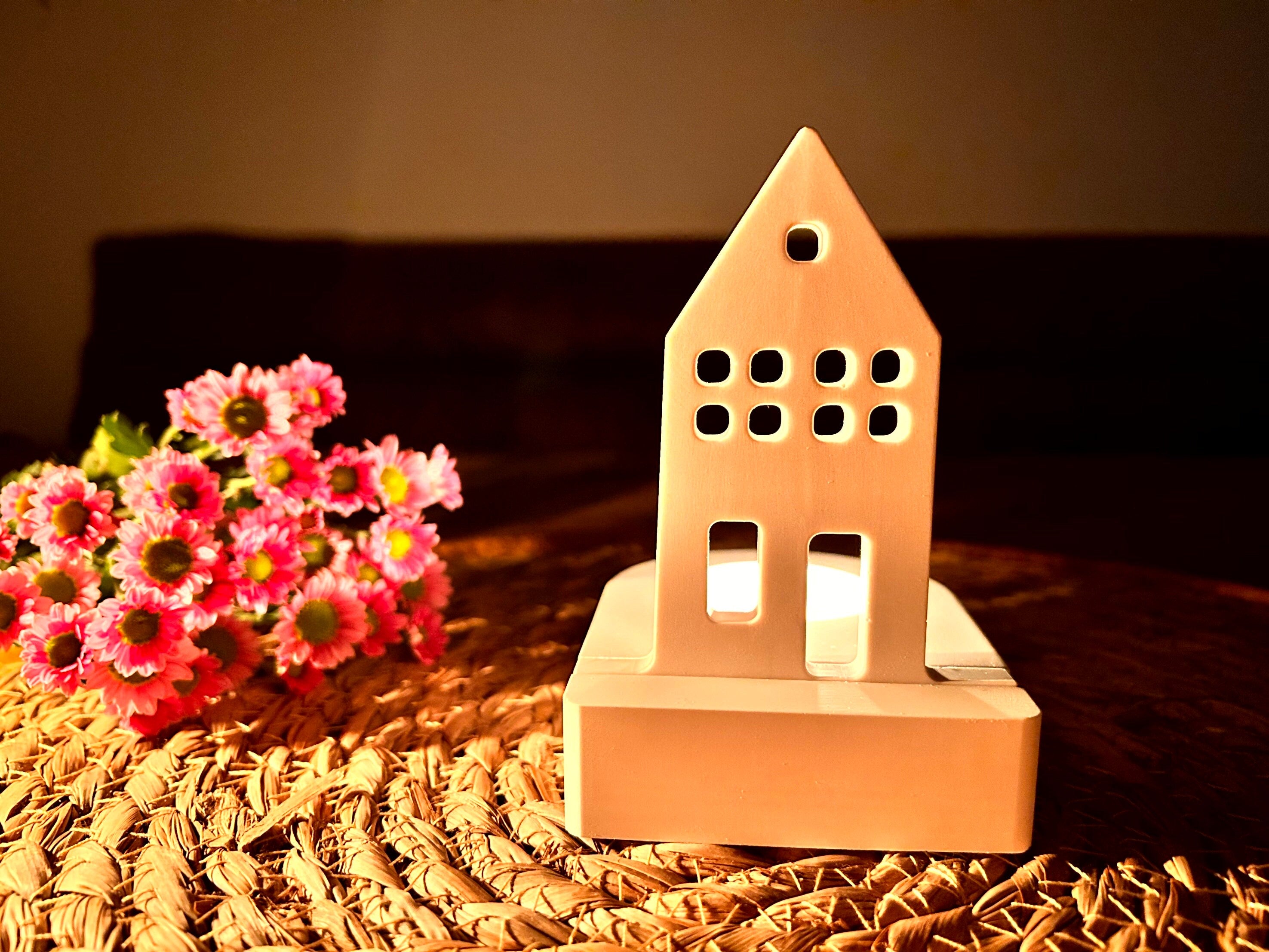 Silikon - Gießform - Lichthaus Einschieber für unseren Teelichthalter  -