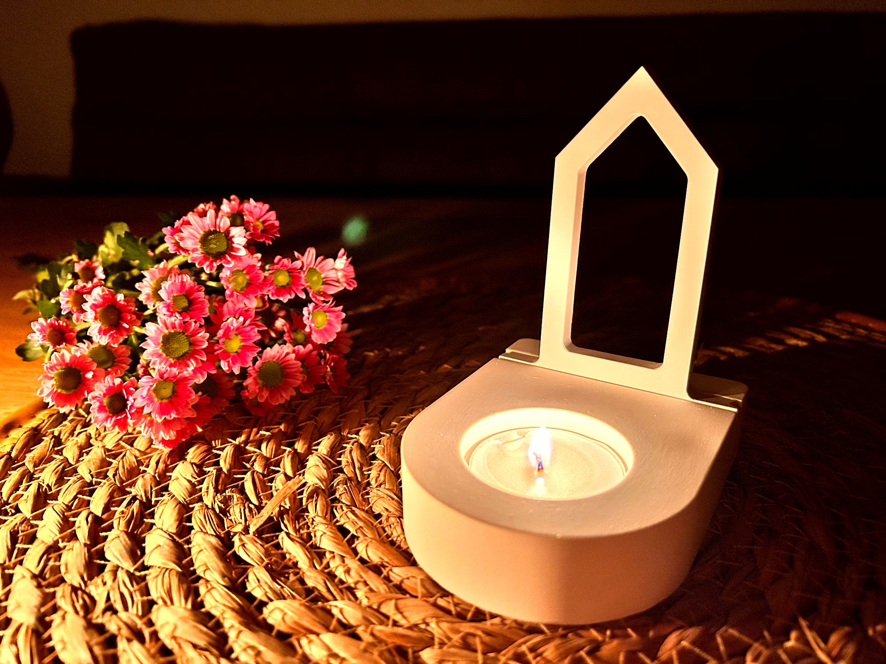 Silikon - Gießform - schmales Haus Einschieber für unseren Teelichthalter  -