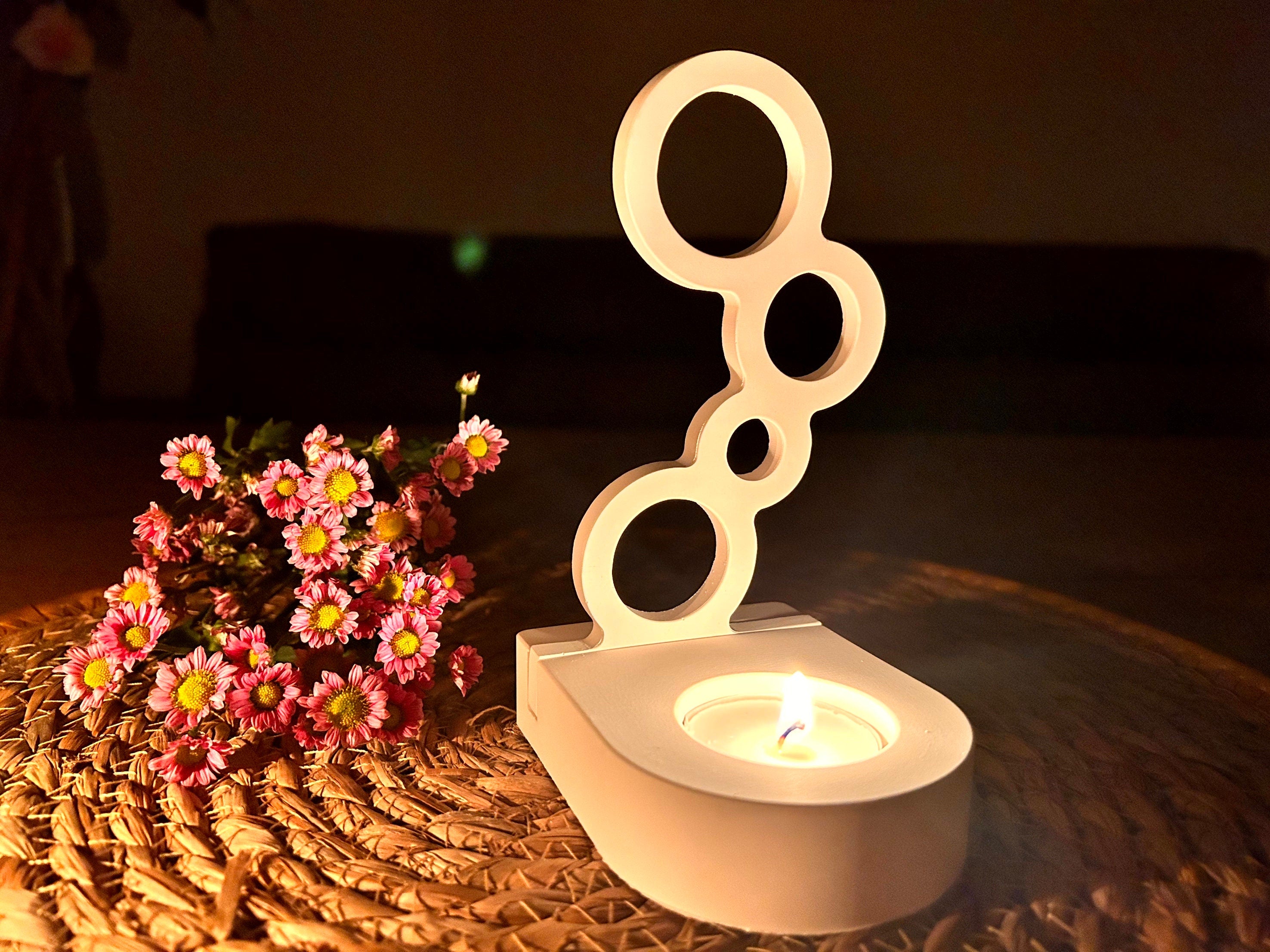 Silikon - Gießform - Ringe Einschieber für unseren Teelichthalter -