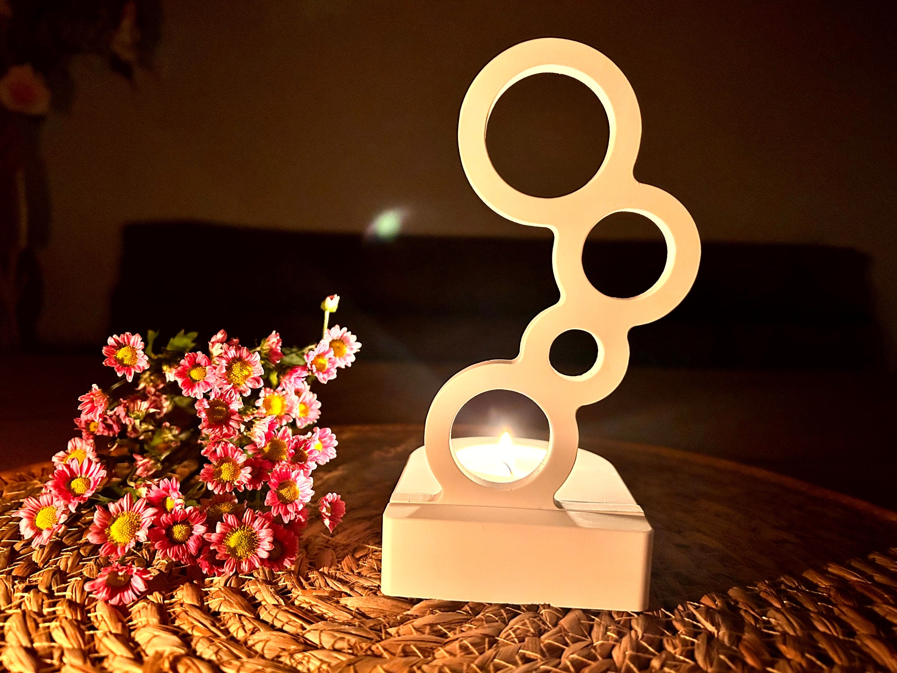 Silikon - Gießform - Ringe Einschieber für unseren Teelichthalter -