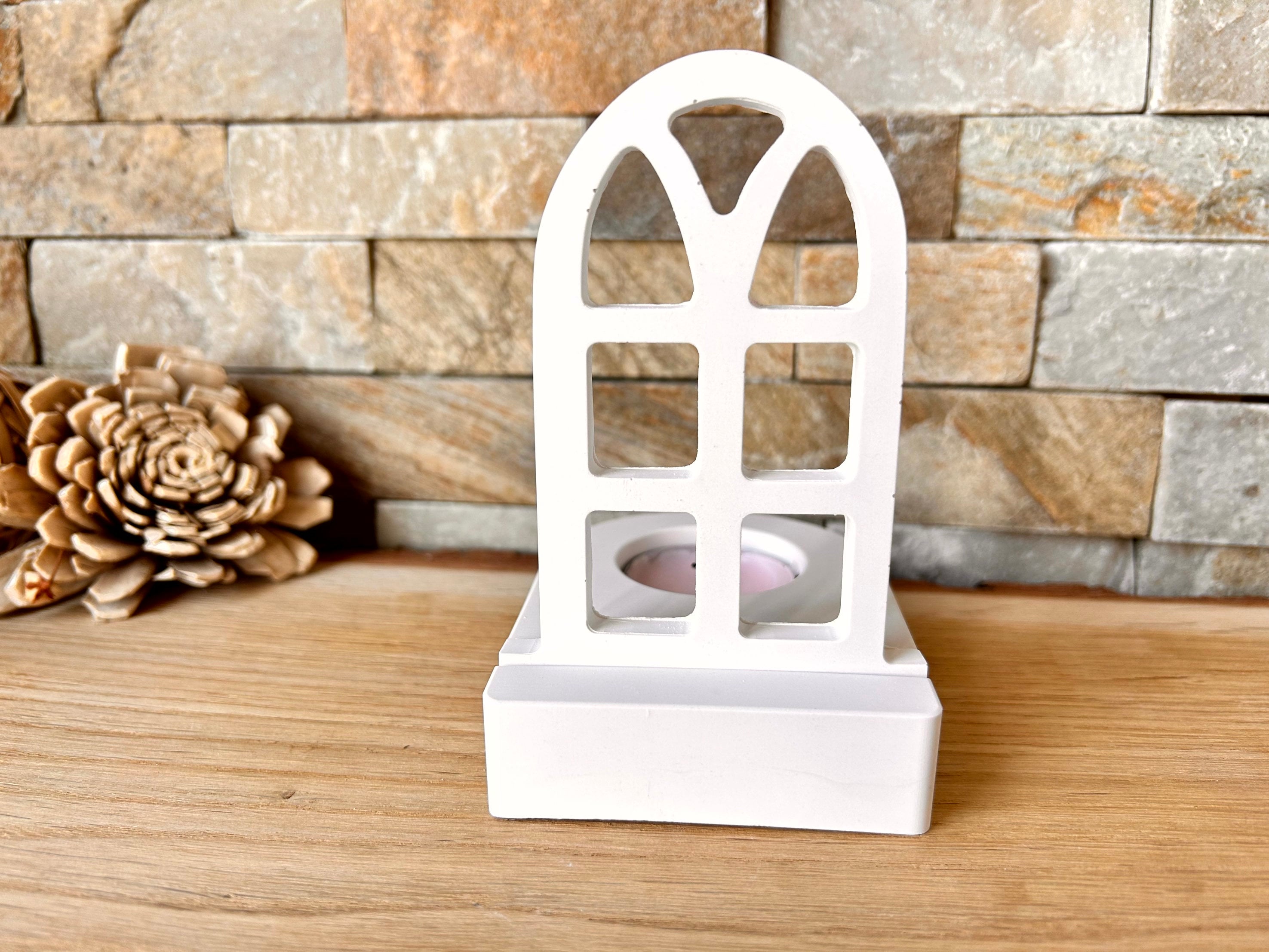 Silikon - Gießform -Fenster Einschieber für unseren Teelichthalter -