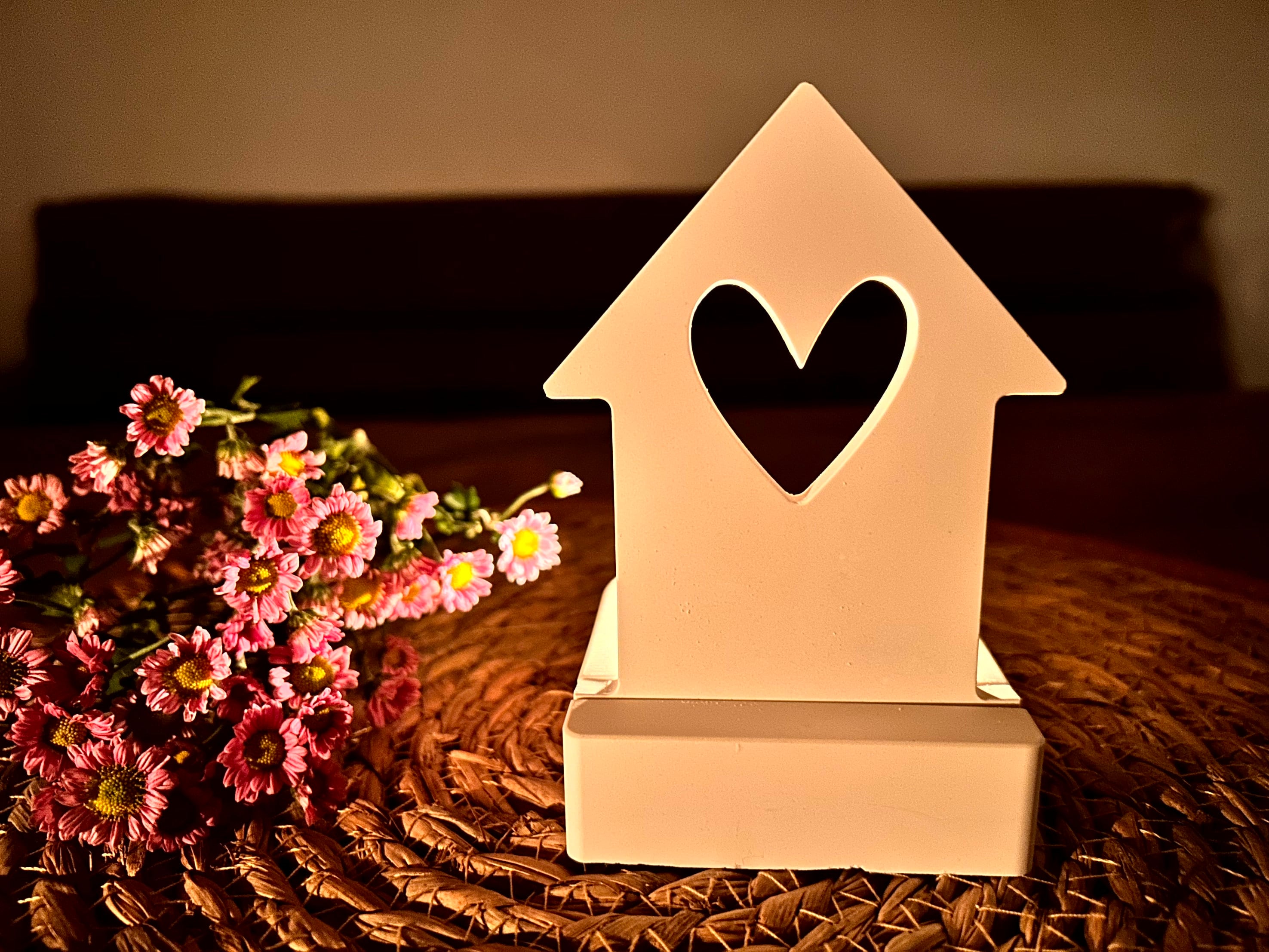 Silikon - Gießform - Herzhaus Einschieber für unseren Teelichthalter -