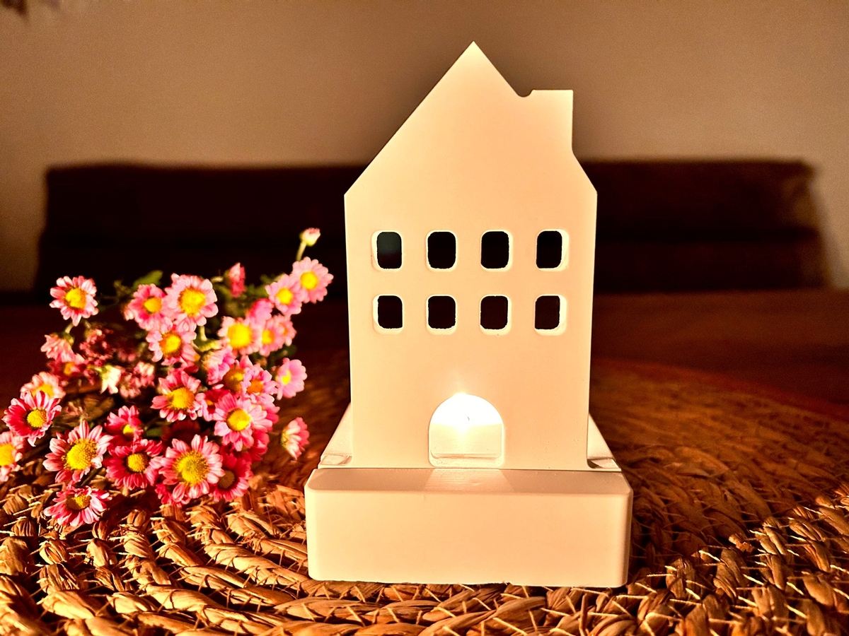 Silikon Gießform Lichthaus mit Schornstein 2 für unseren Teelichthalter – Kerzenhalter – Ansicht 7