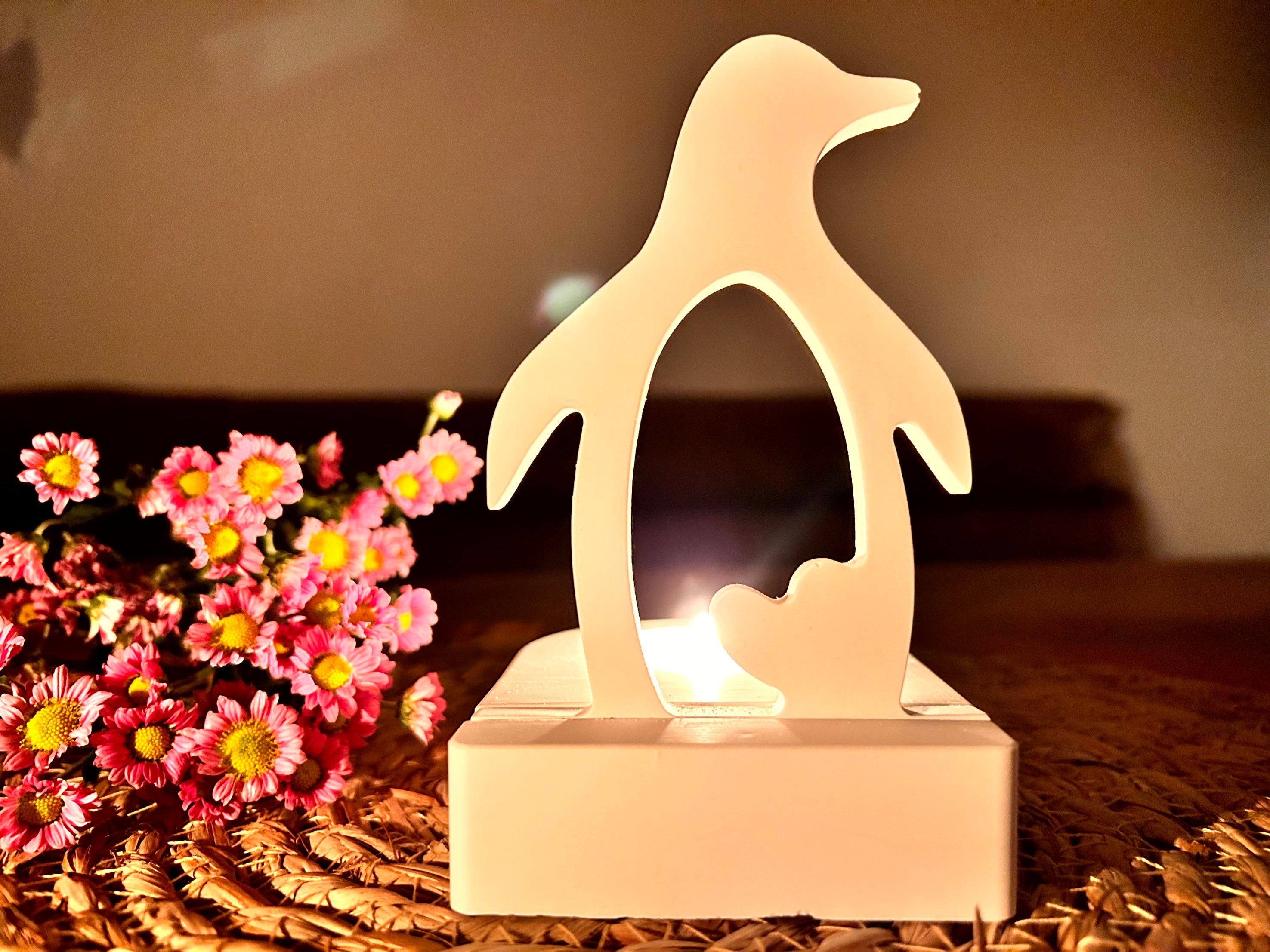 Silikon - Gießform - Pinguin für unseren Teelichthalter -