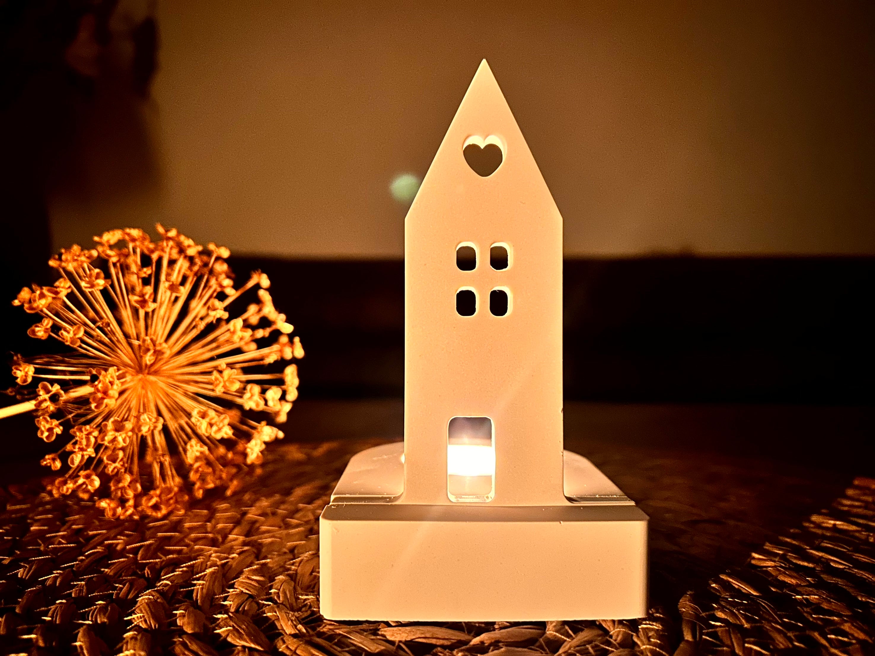 Silikon - Gießform - Lichthausherz Einschieber für unseren Teelichthalter -