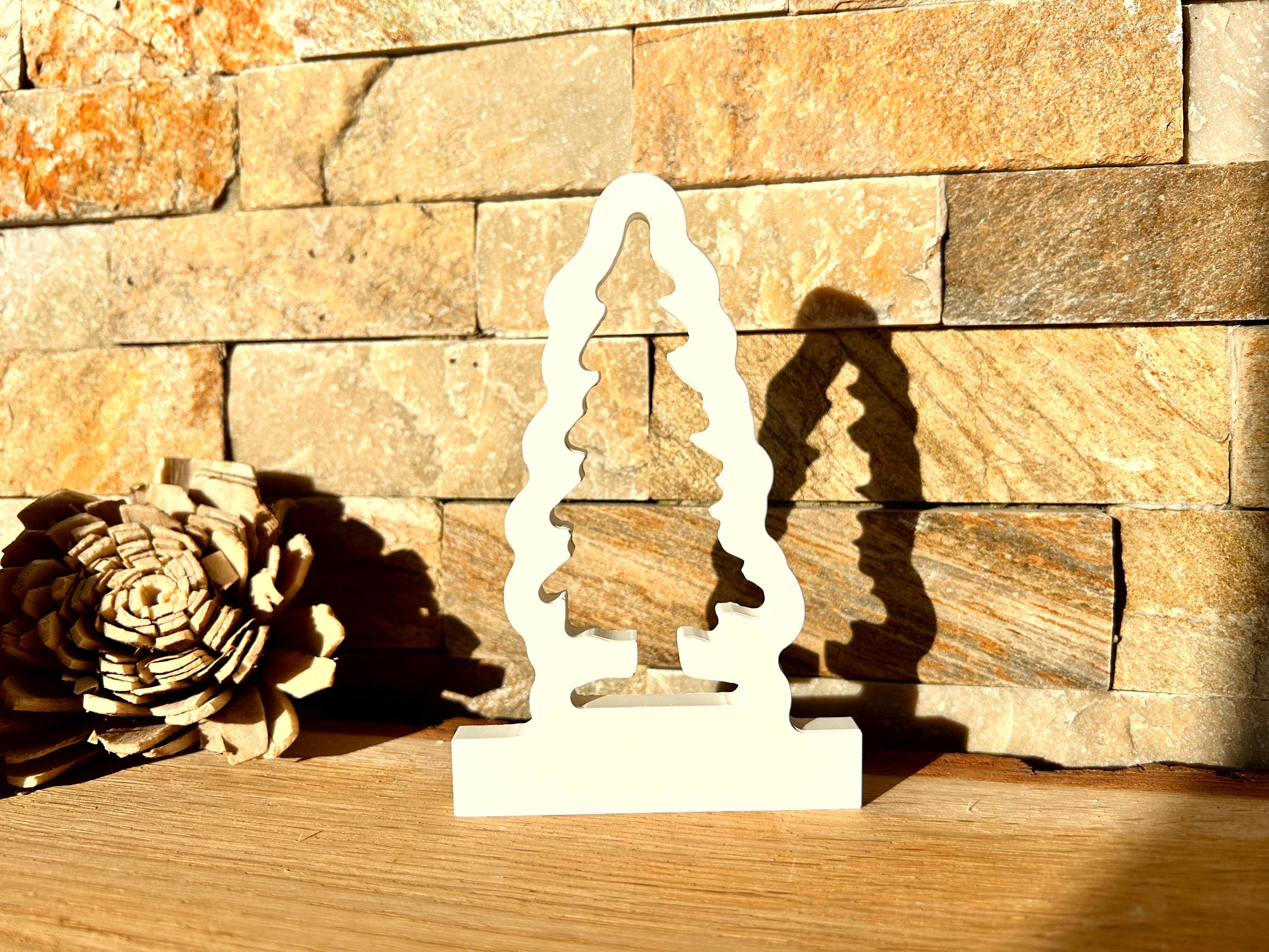 Silikon - Gießform -Tannenbaum 4 Einschieber für unseren Teelichthalter -