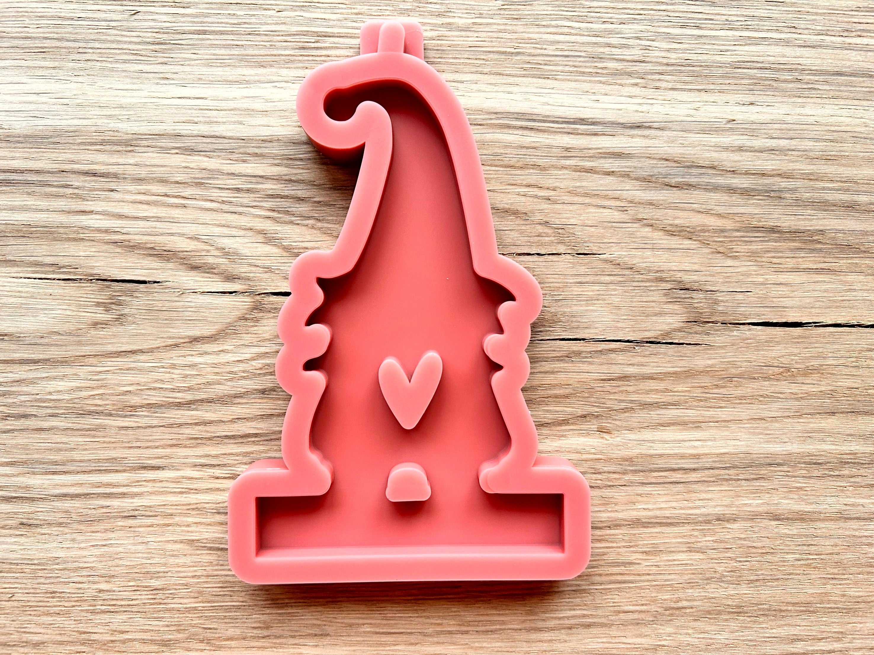 Silikon - Gießform - Wichtel mit Herz Einschieber für unseren Teelichthalter -