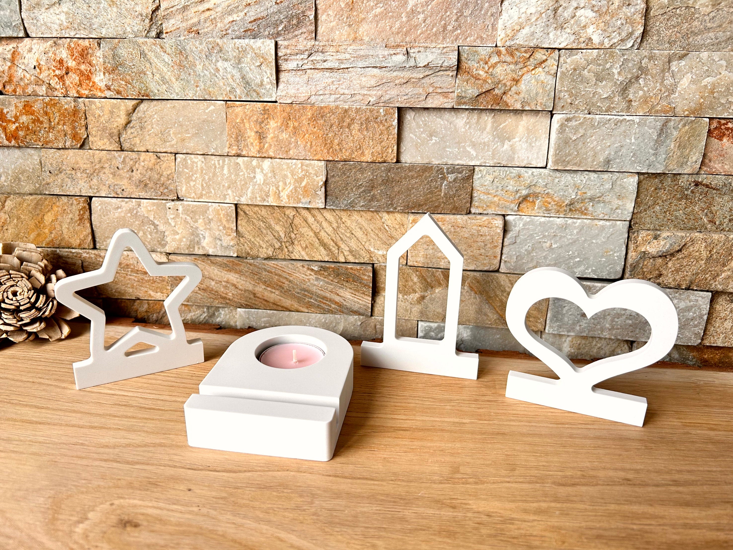 Silikon - Gießform - Teelichthalter mit Einschiebeöffnung - Grundform -