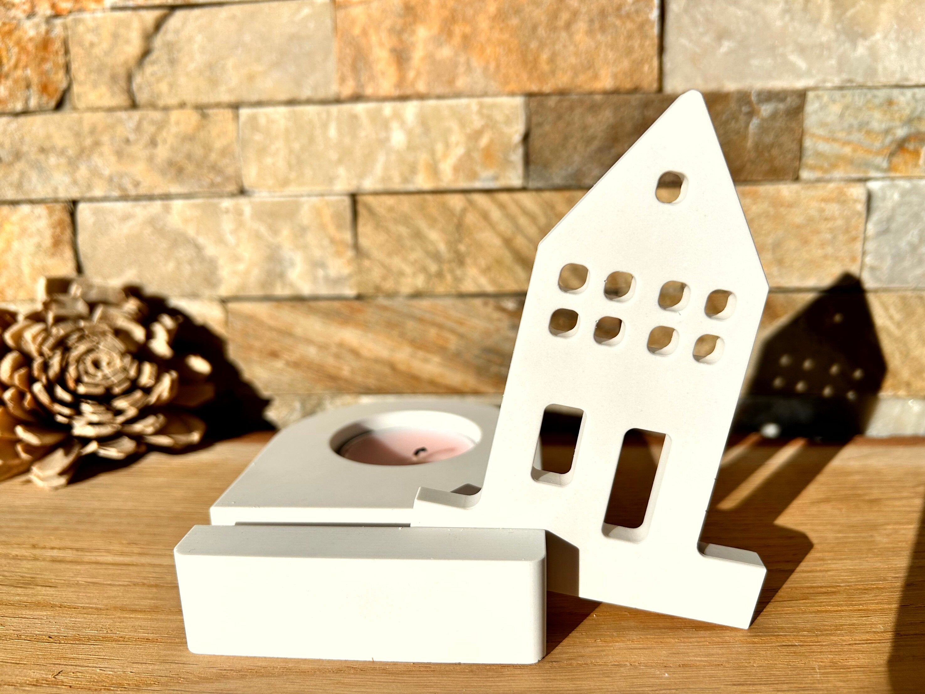 Silikon - Gießform - Lichthaus Einschieber für unseren Teelichthalter  -