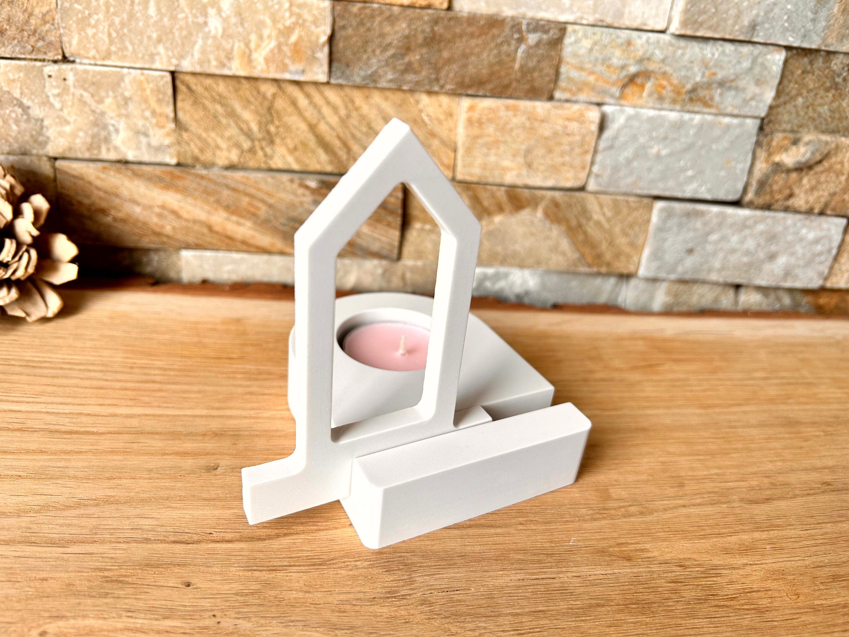 Silikon - Gießform - schmales Haus Einschieber für unseren Teelichthalter  -