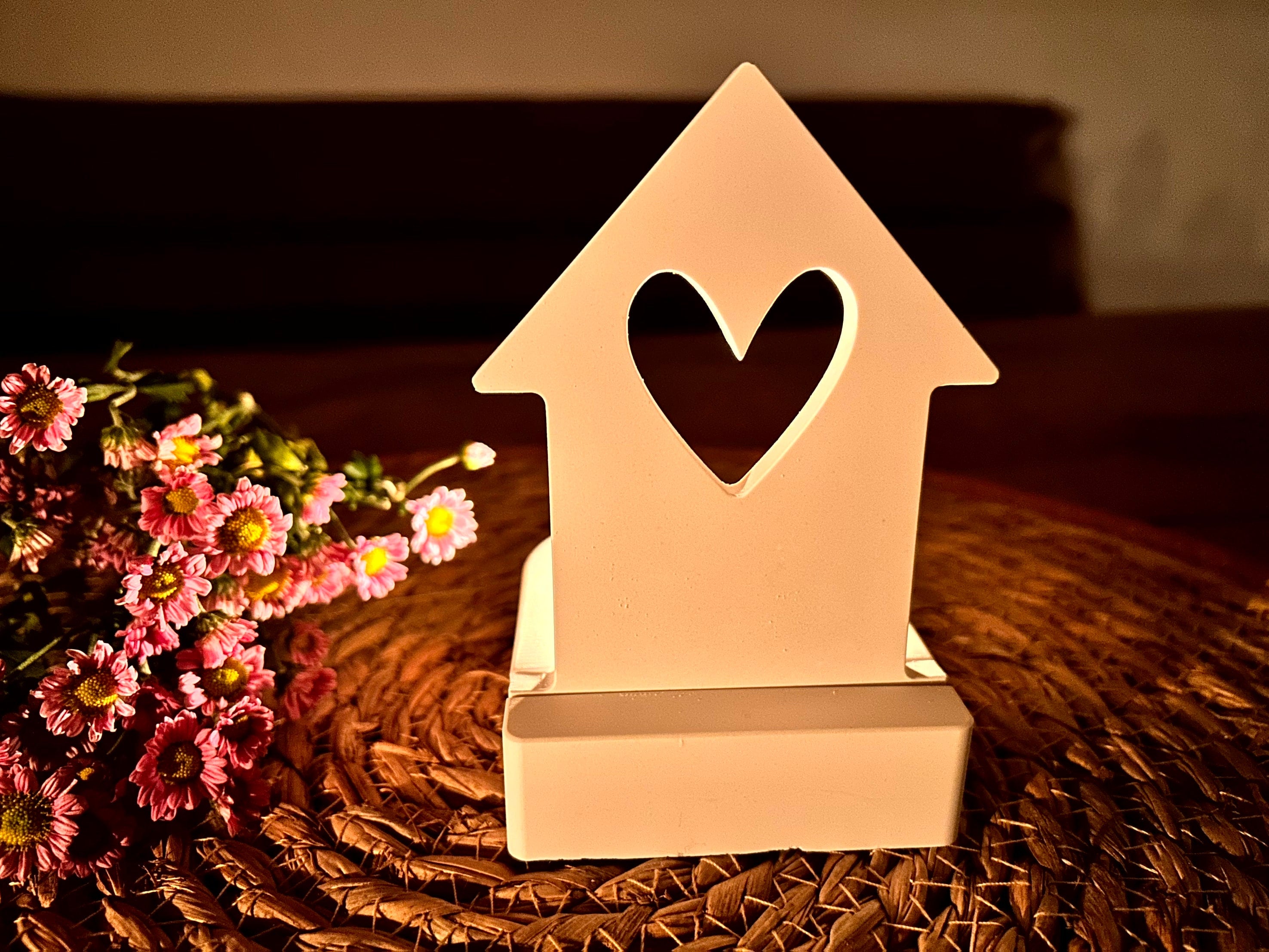 Silikon - Gießform - Herzhaus Einschieber für unseren Teelichthalter -