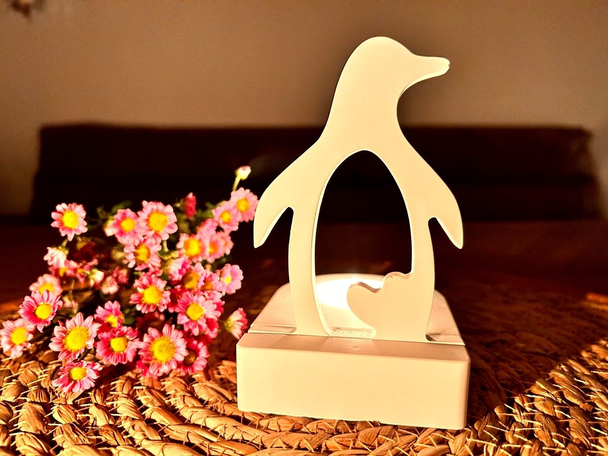 Silikon Gießform Pinguin für unseren Teelichthalter – Kerzenhalter – Ansicht 6