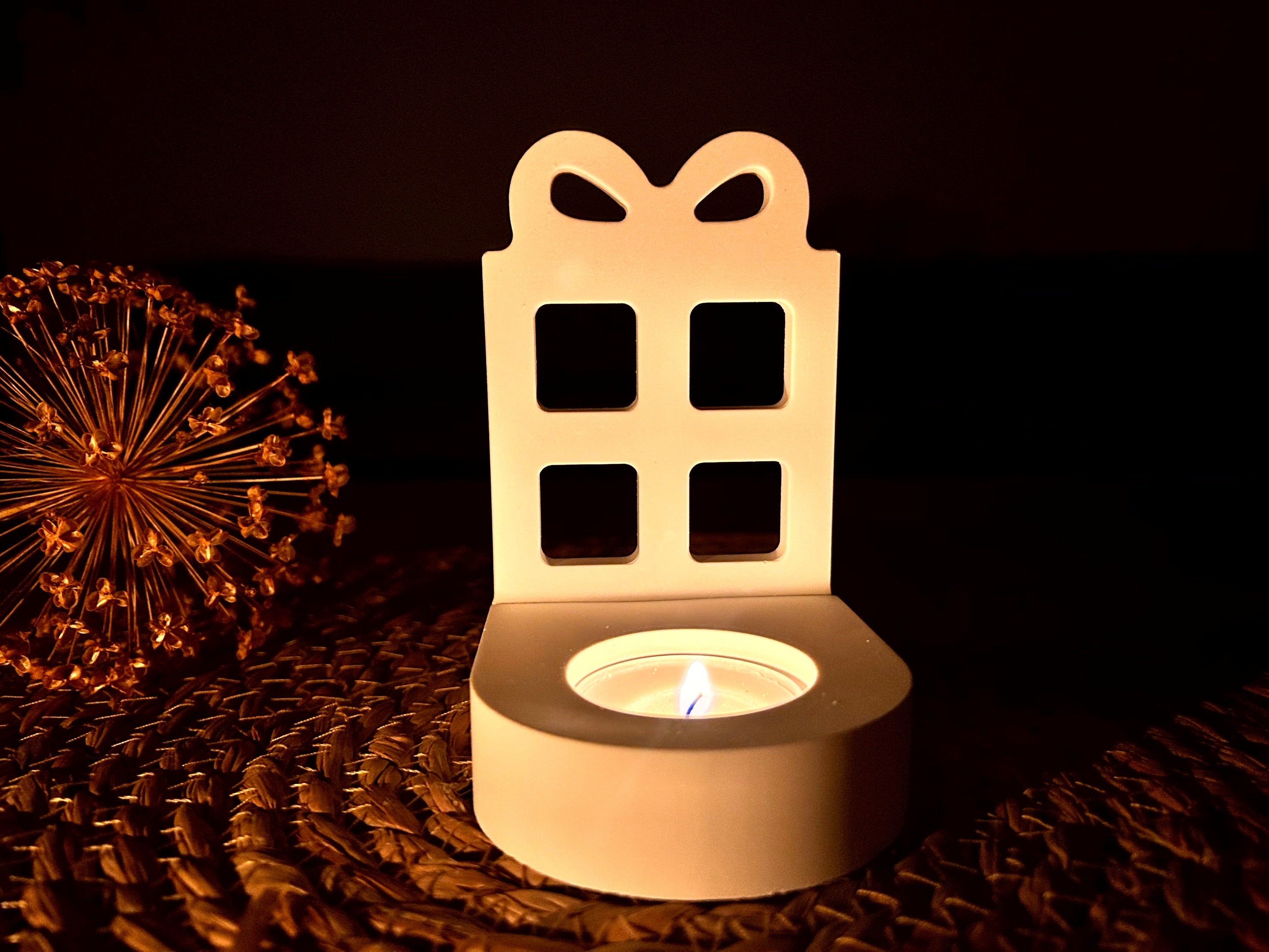 Silikon - Gießform - Geschenk Einschieber für unseren Teelichthalter  -