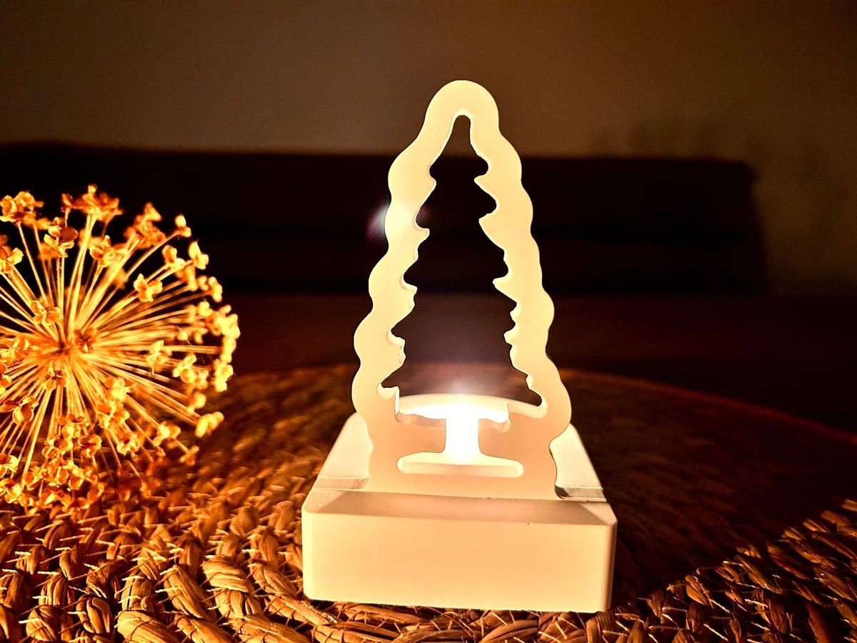 Silikon Gießform Tannenbaum 4 Einschieber für unseren Teelichthalter – Kerzenhalter