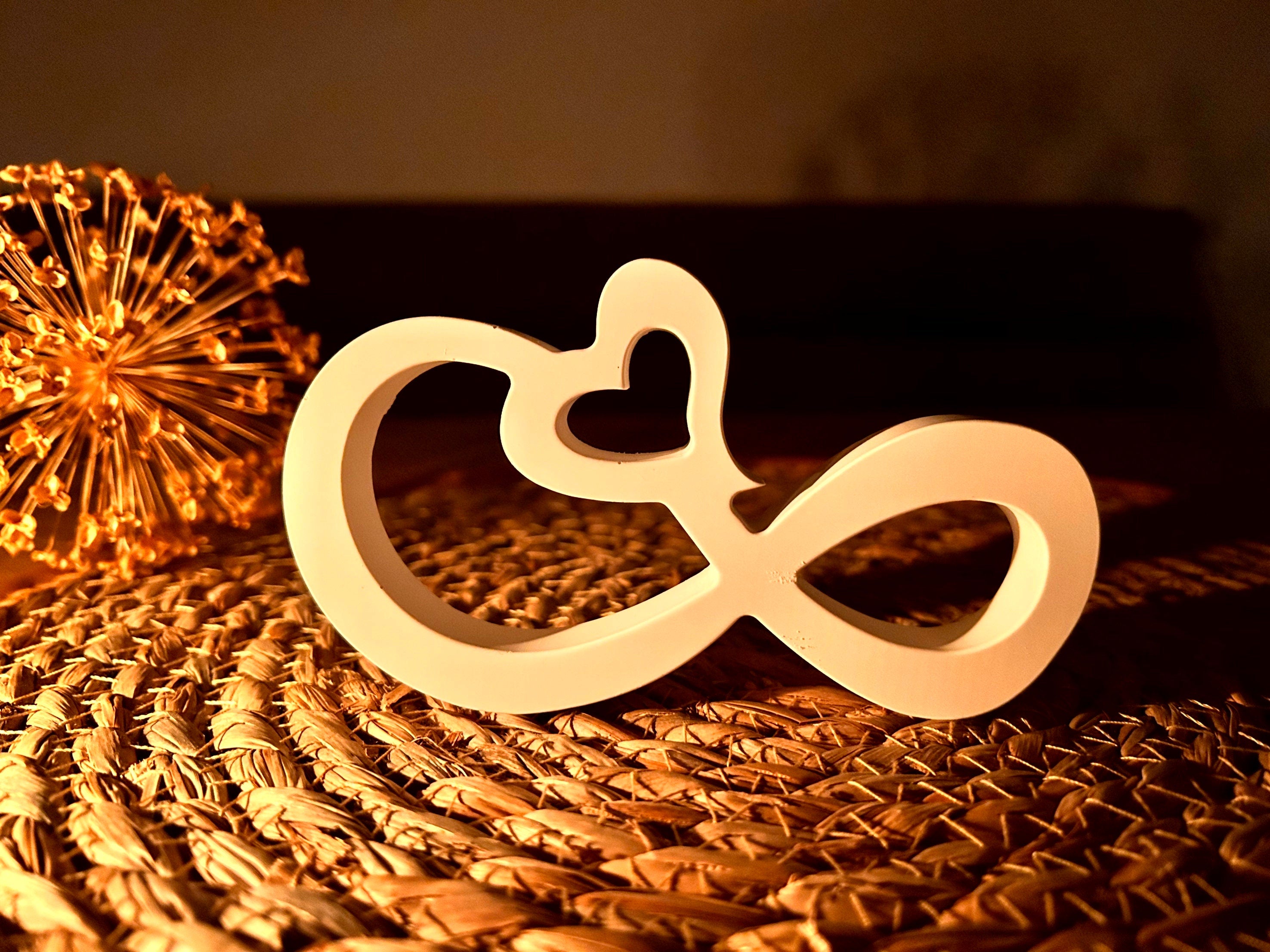 Silikon - Giessform - unendliches Herz -