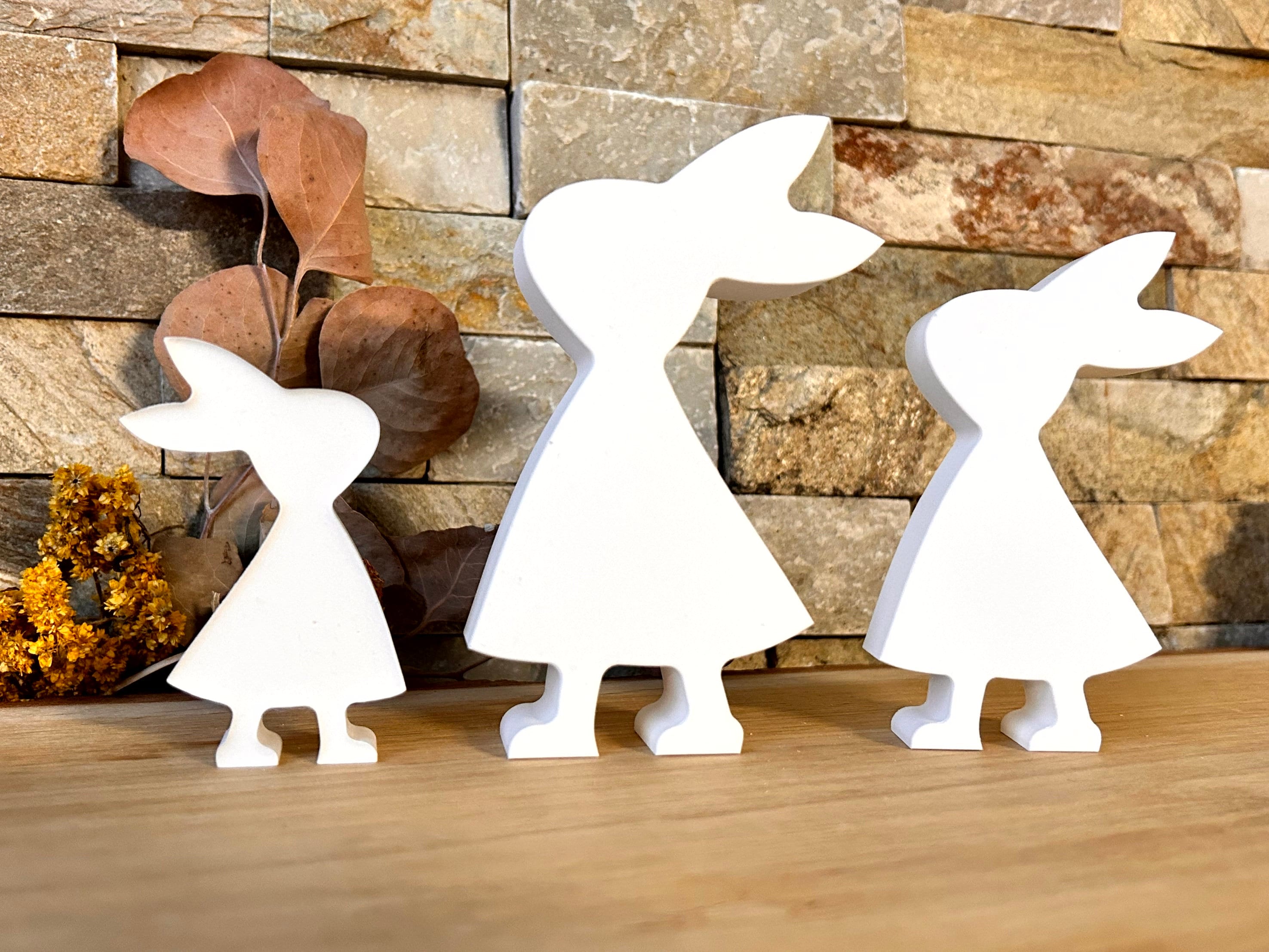 Silikon - Gießform - Hase mit Kleid -