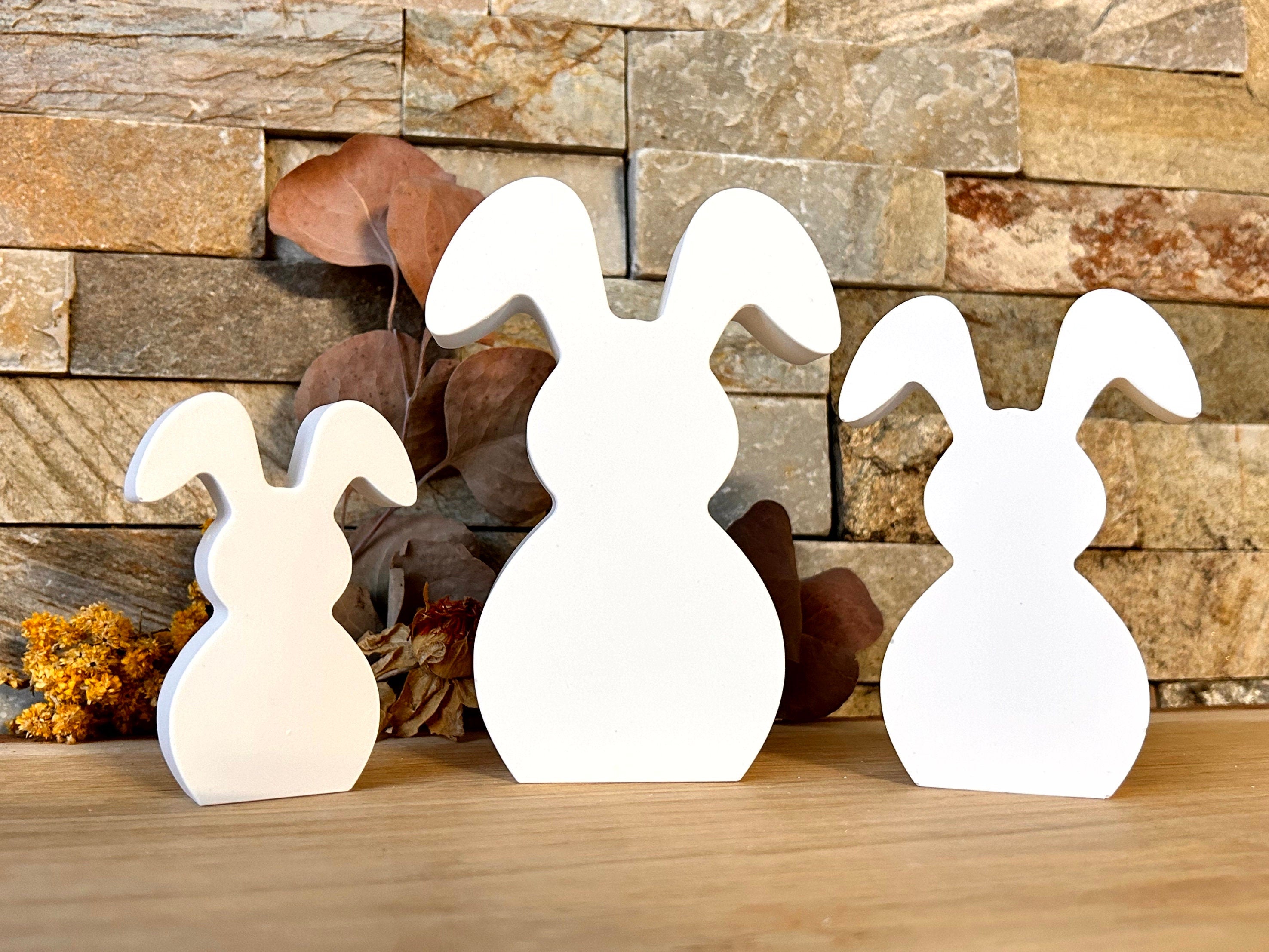 Silikon - Gießform  - Hase mit abgeknickten Ohren 3 -